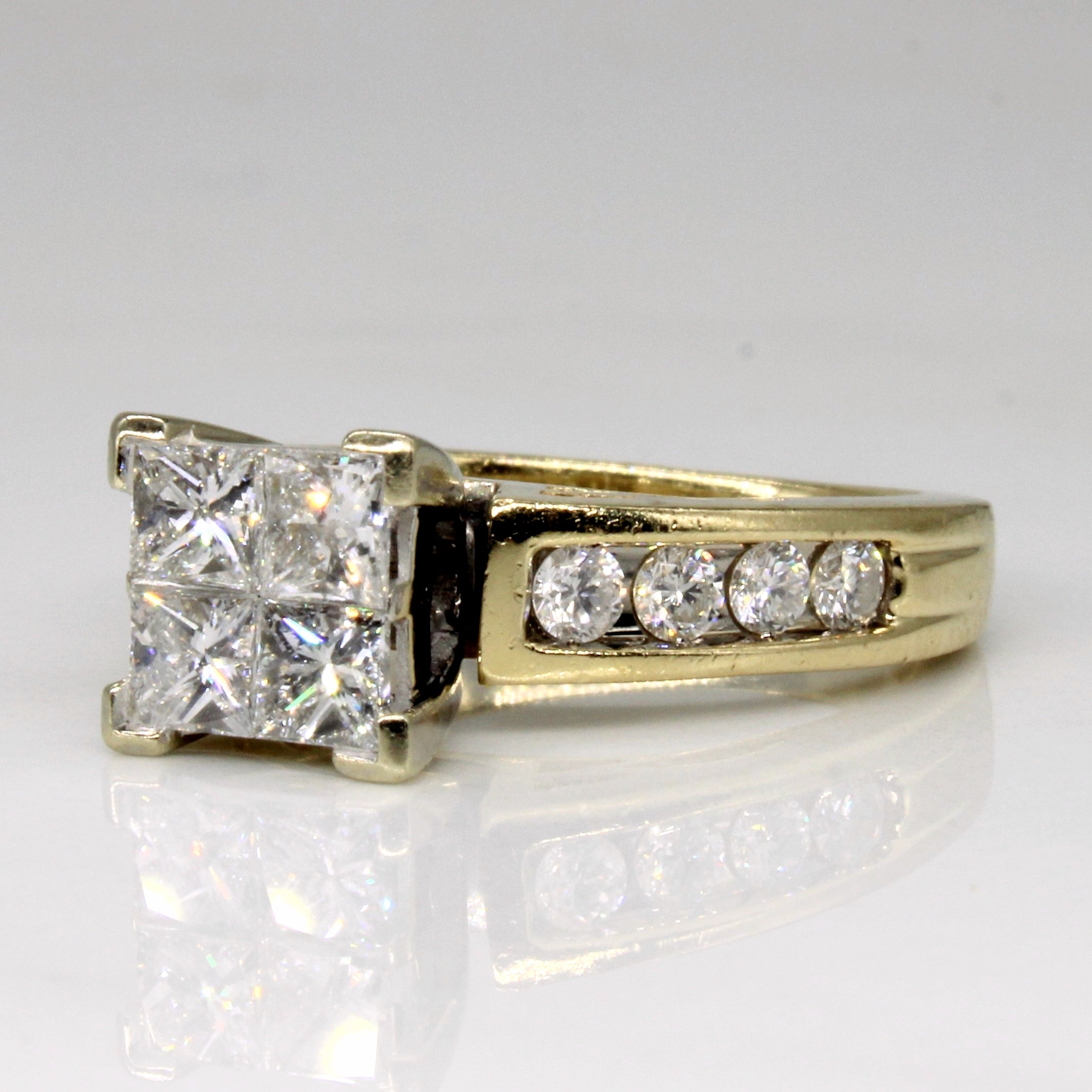 High Set Diamond Engagement Ring | 1.22ctw | SZ 5.25 |