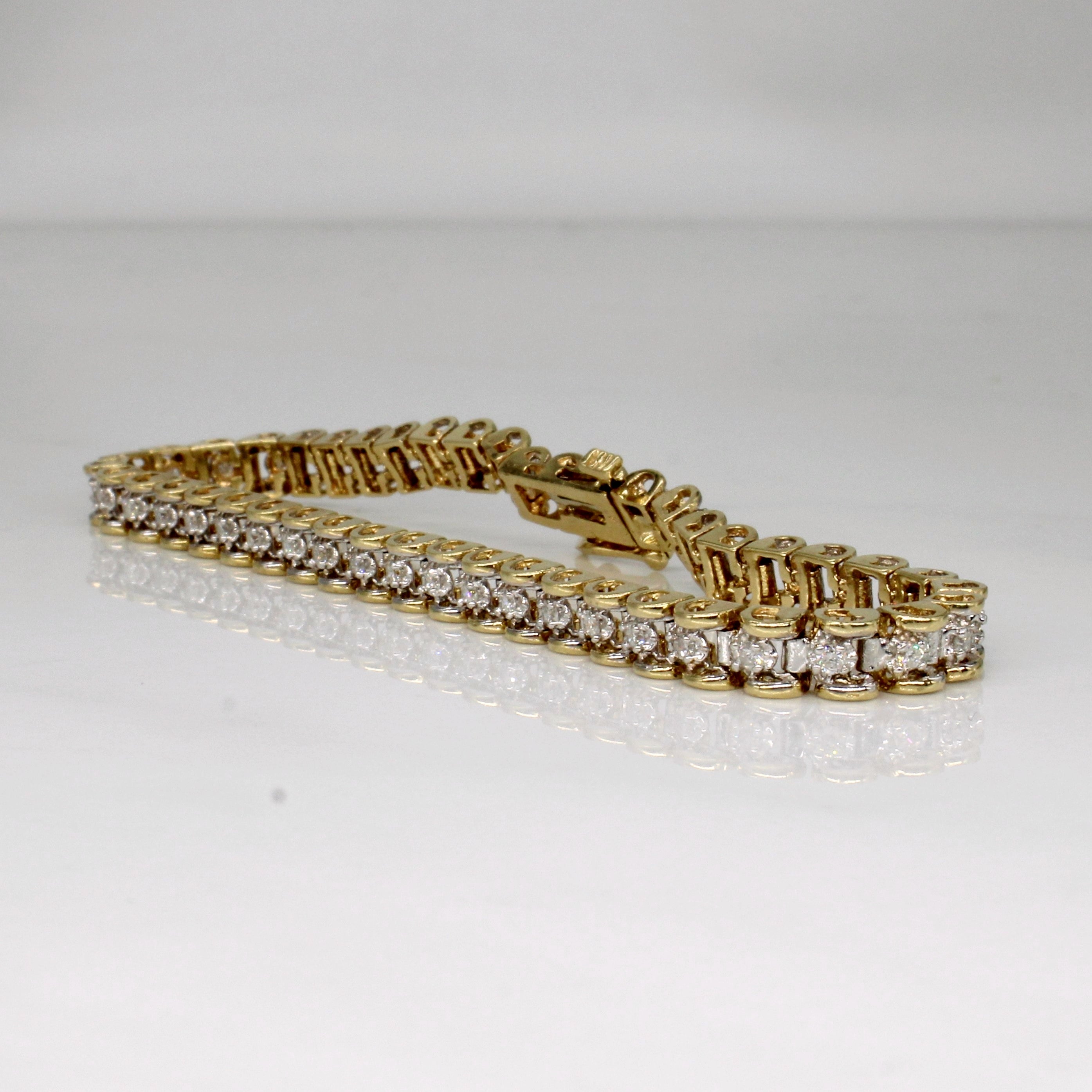 Bracelet de tennis en diamants | 0,90 ct | 7,25" |