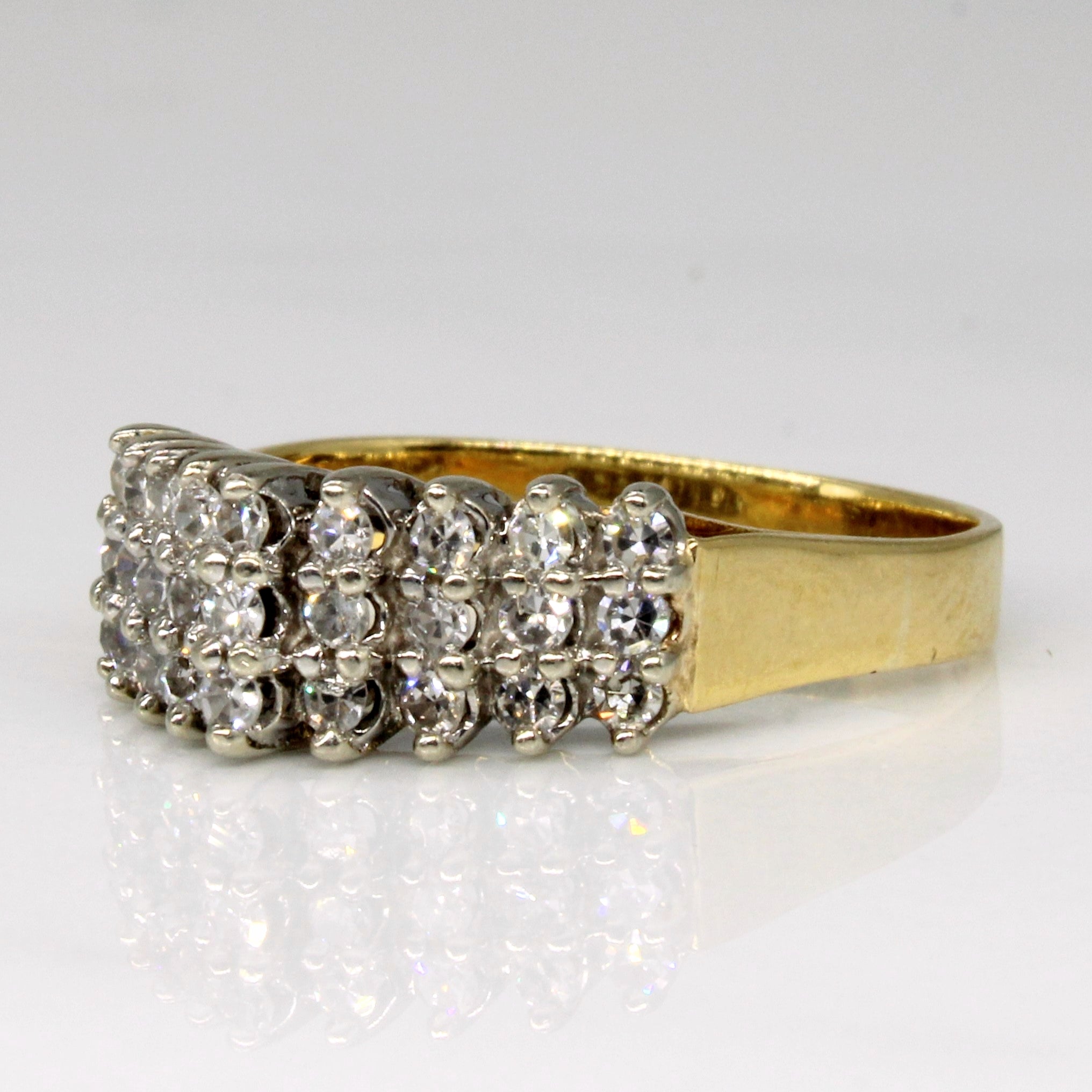 Diamond Cluster Peak Ring | 0.33ctw | SZ 6.5 |
