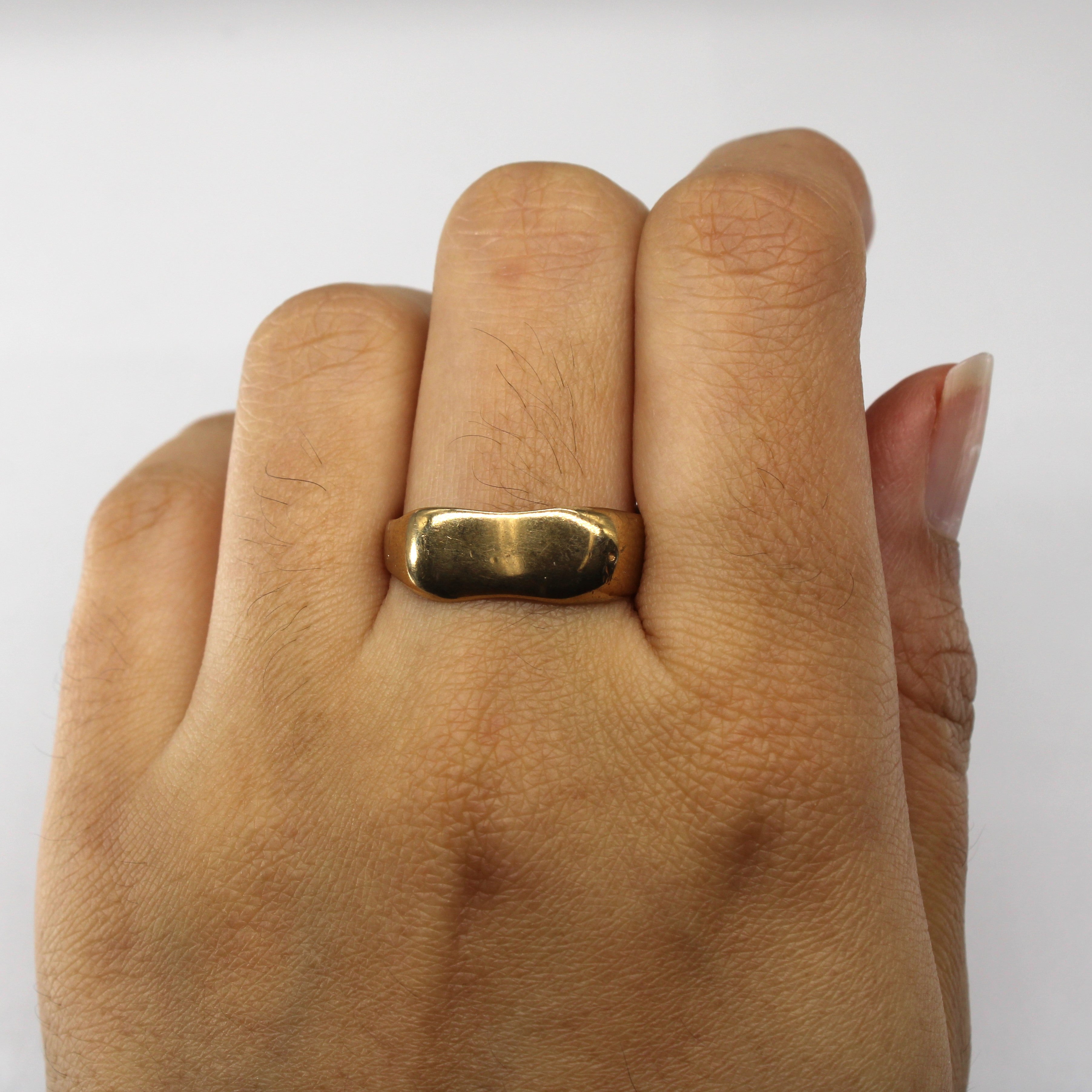 Bague en or jaune poinçonnée Birmingham | Taille 10 |