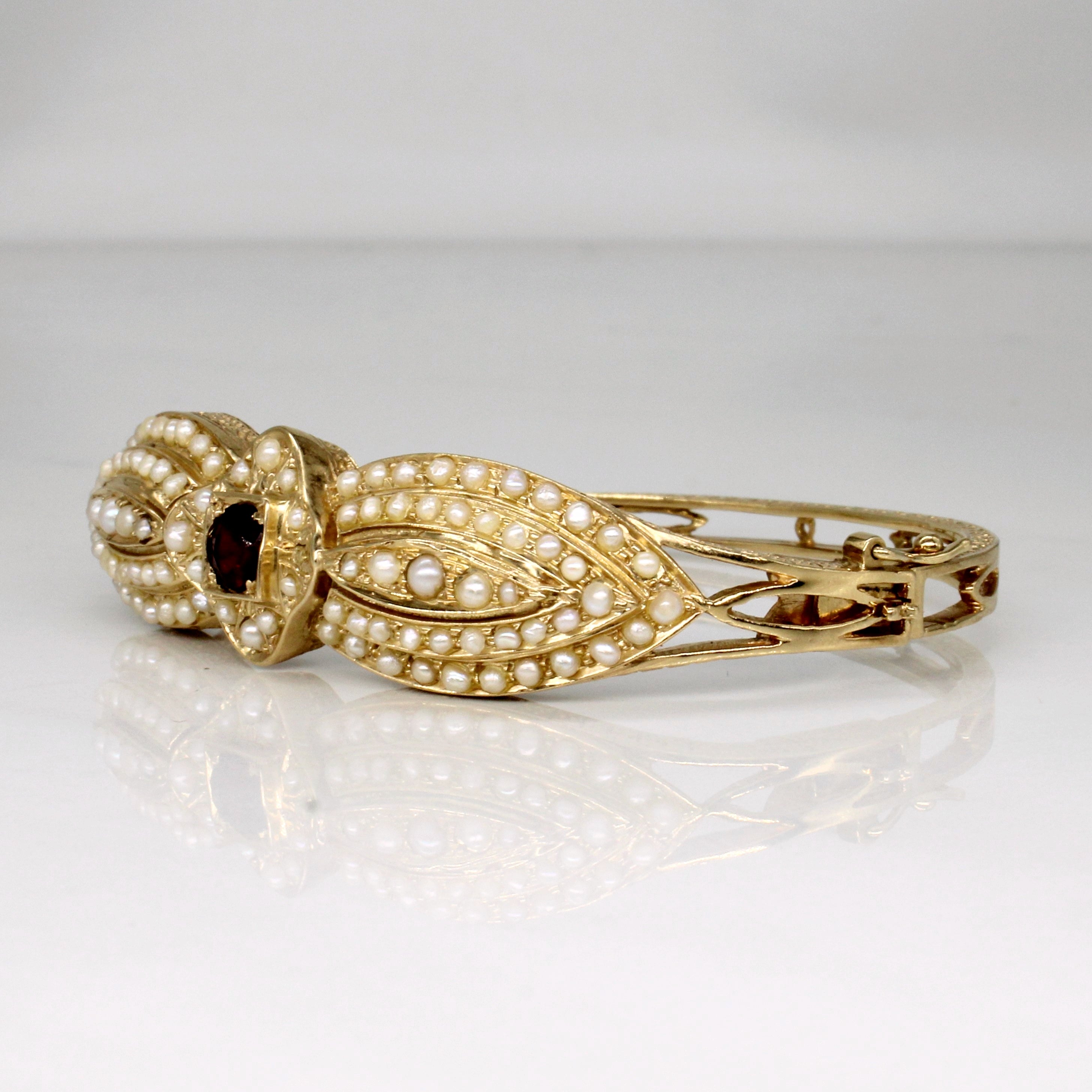 Pearl & Garnet Bracelet | 0.55ct | 6" |