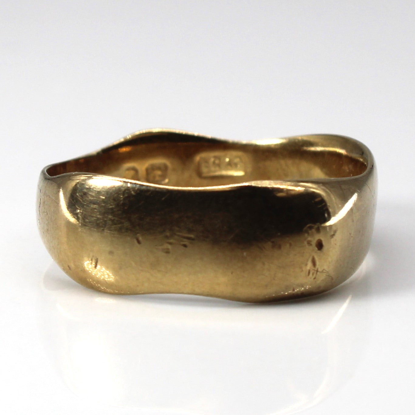 Bague en or jaune poinçonnée Birmingham | Taille 10 |
