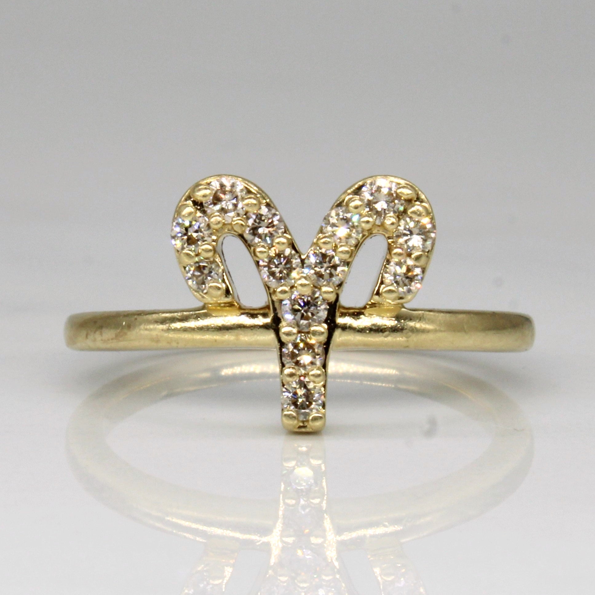 Bague en diamant signe astrologique Bélier | 0,33 ct | Taille 7 |