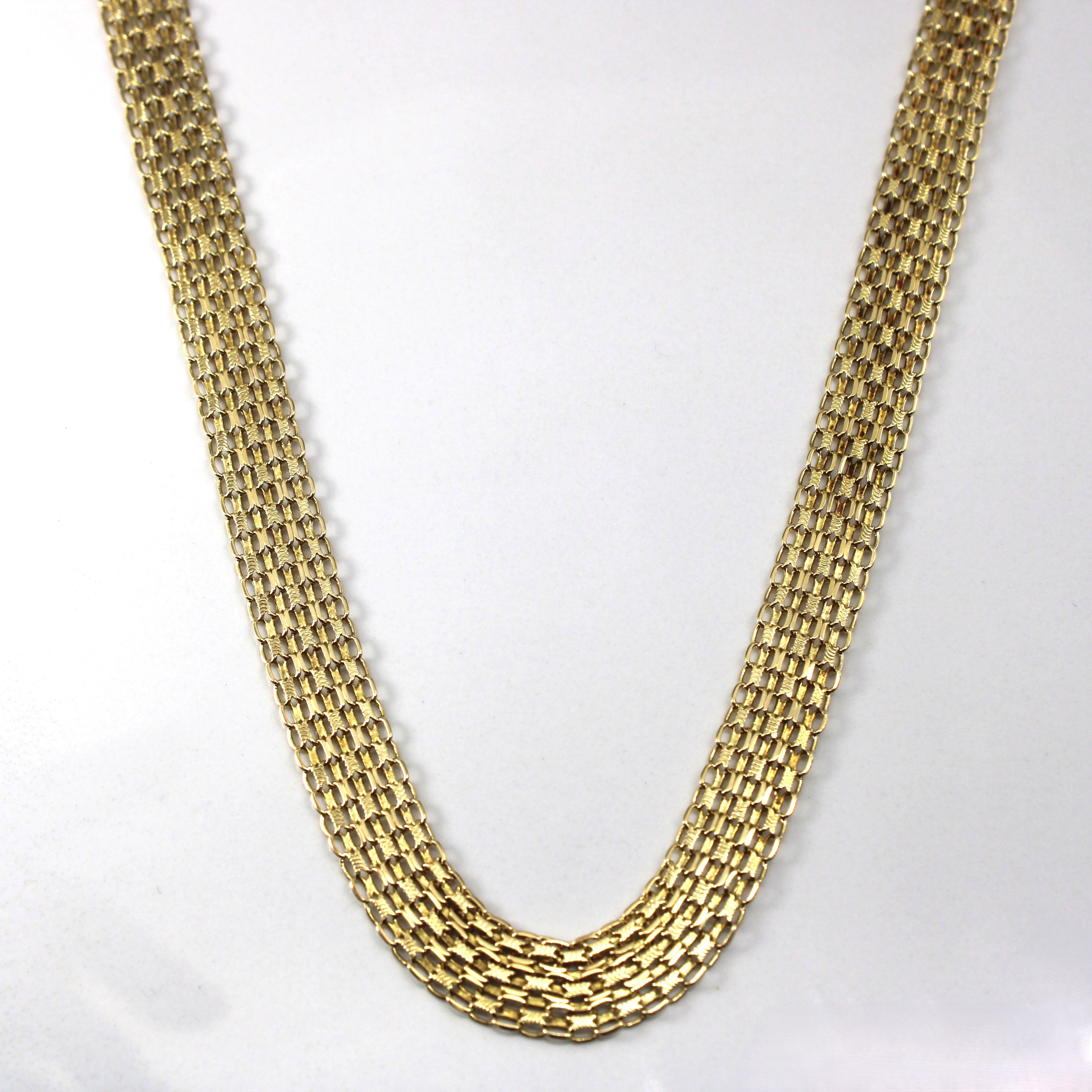 Filigree Linked Gold Necklace | 22"|