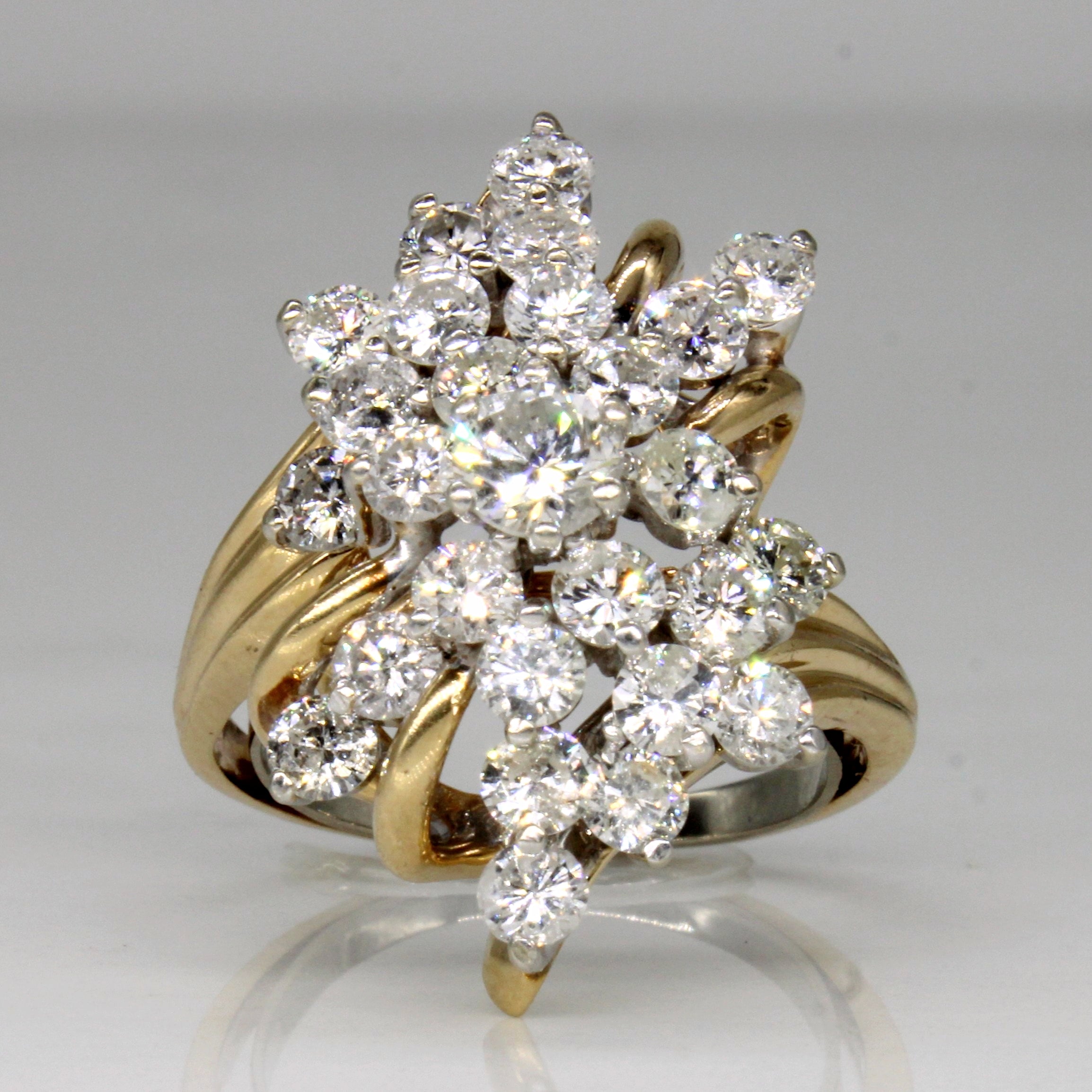 Diamond Cocktail Ring | 2.84ctw | SZ 7.75 |