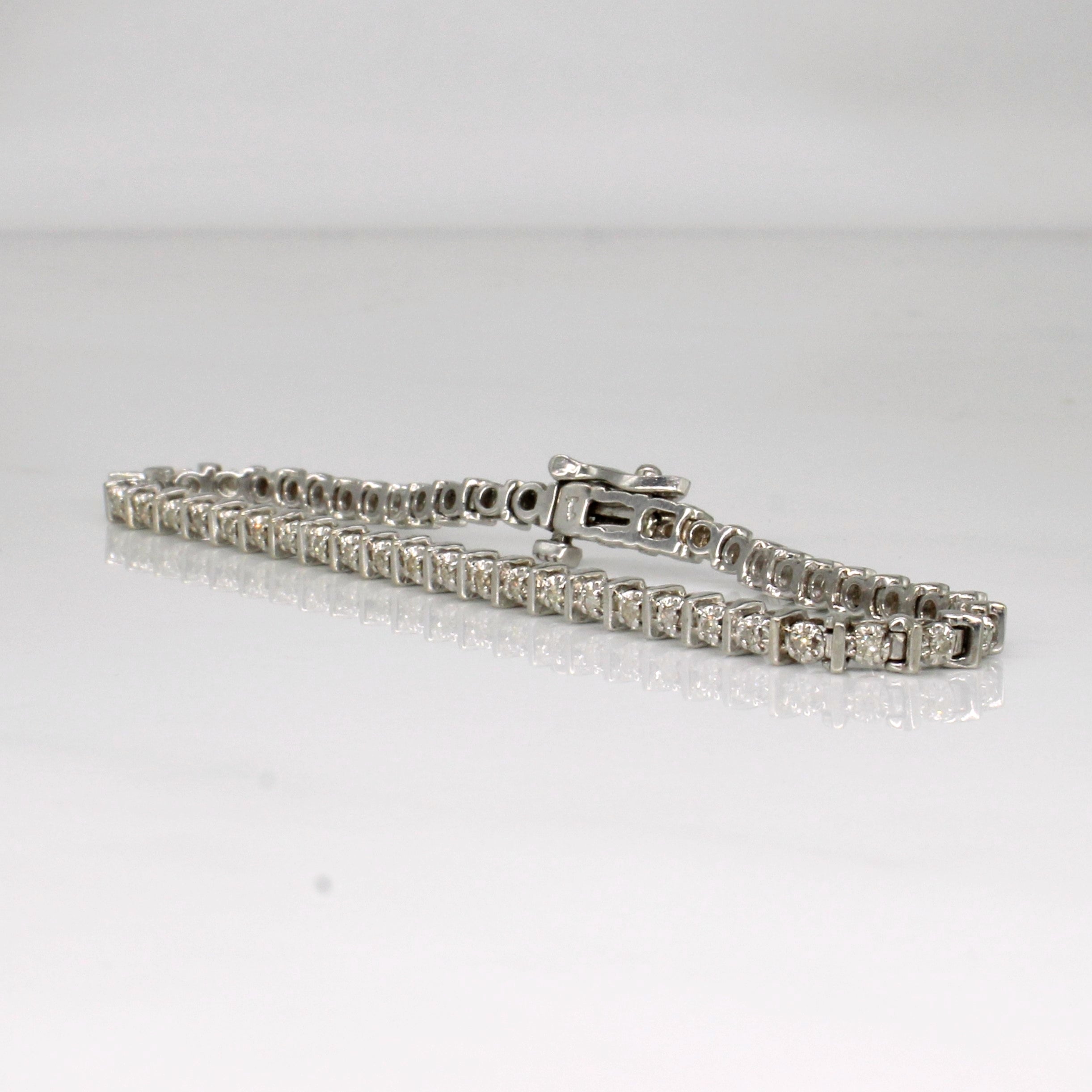 Illusion Set Diamond tennis Bracelet | 0.50ctw | 7" |