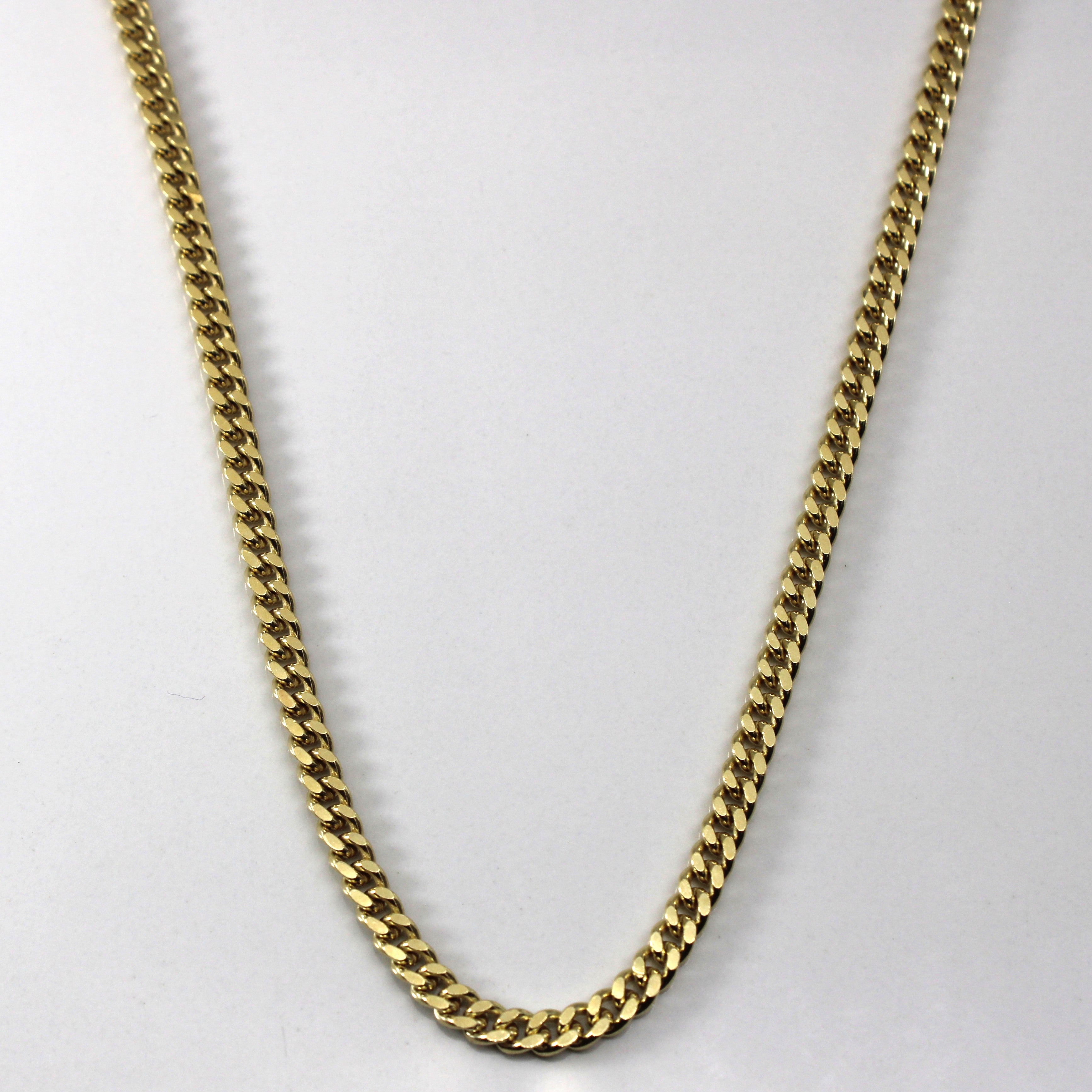 Yellow Gold Curb Link Chain | 14"|