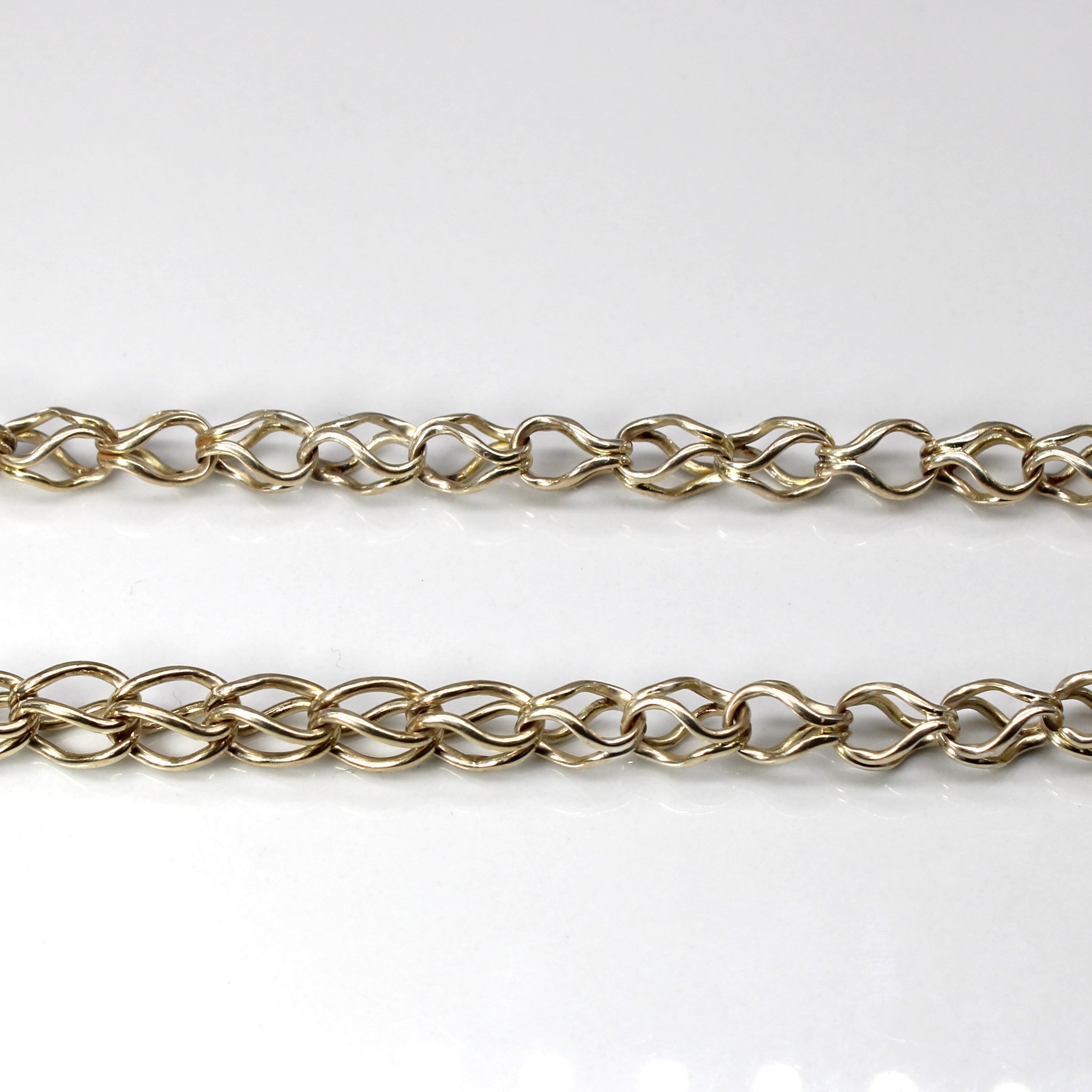 9k Yellow Gold Rolo Link Watch Chain | 15"|