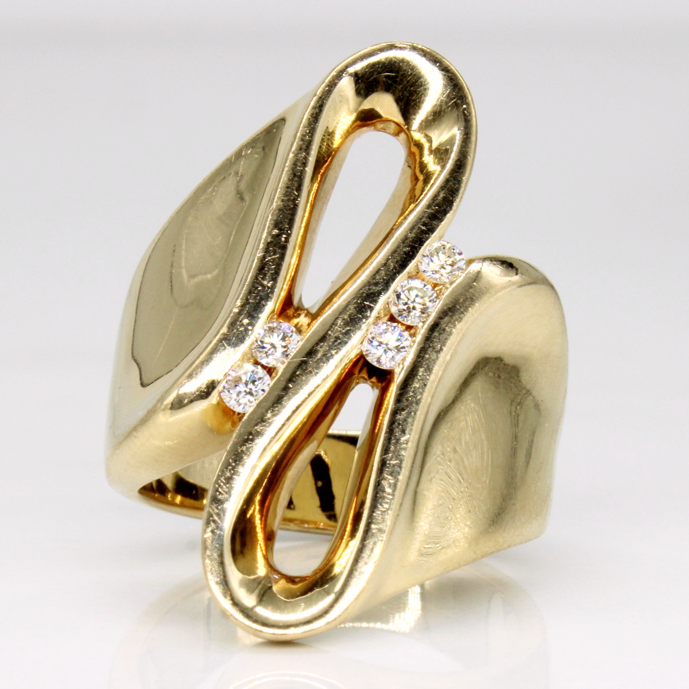 Tension Set Diamond 14k Ring | 0.12ctw | SZ 6 |