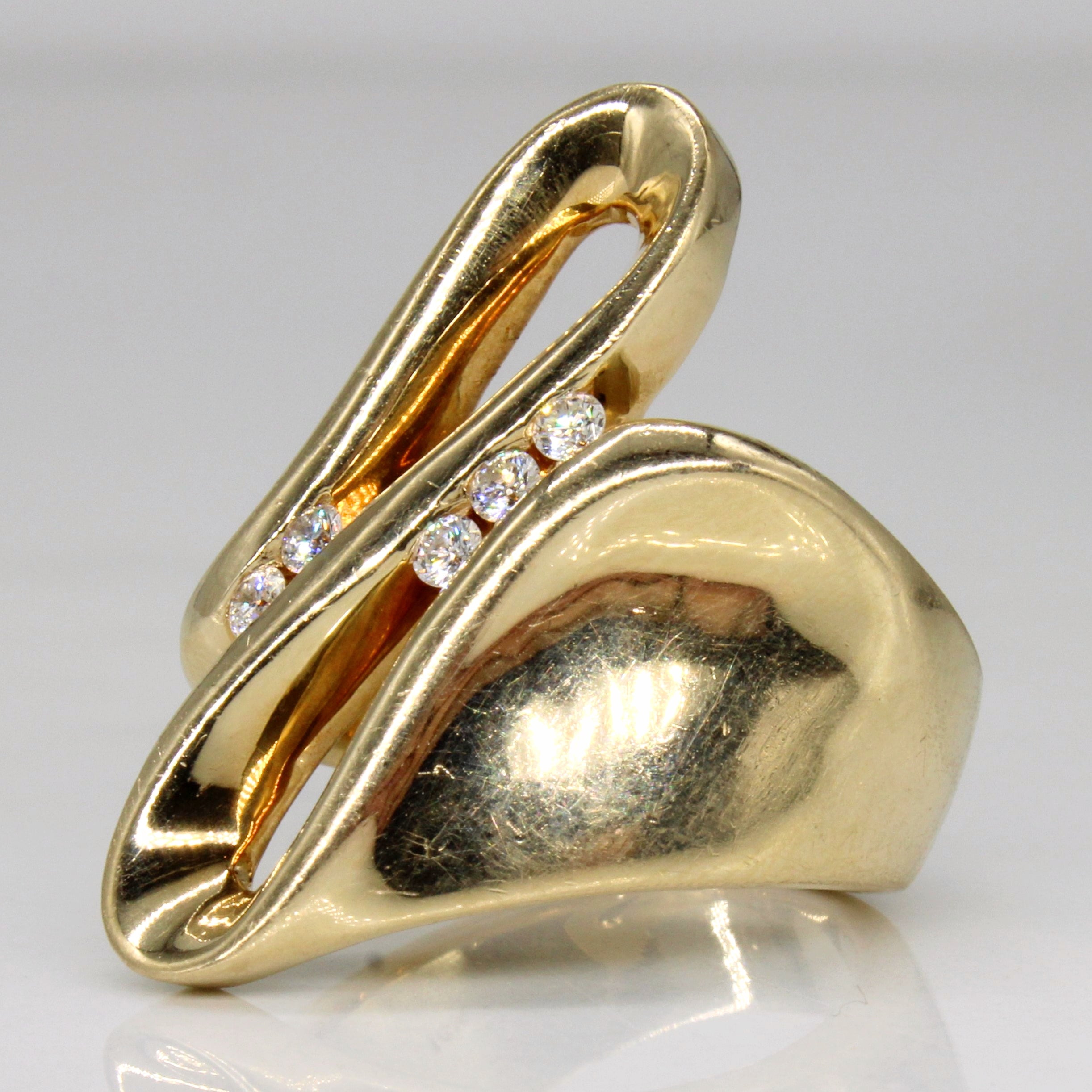 Tension Set Diamond 14k Ring | 0.12ctw | SZ 6 |