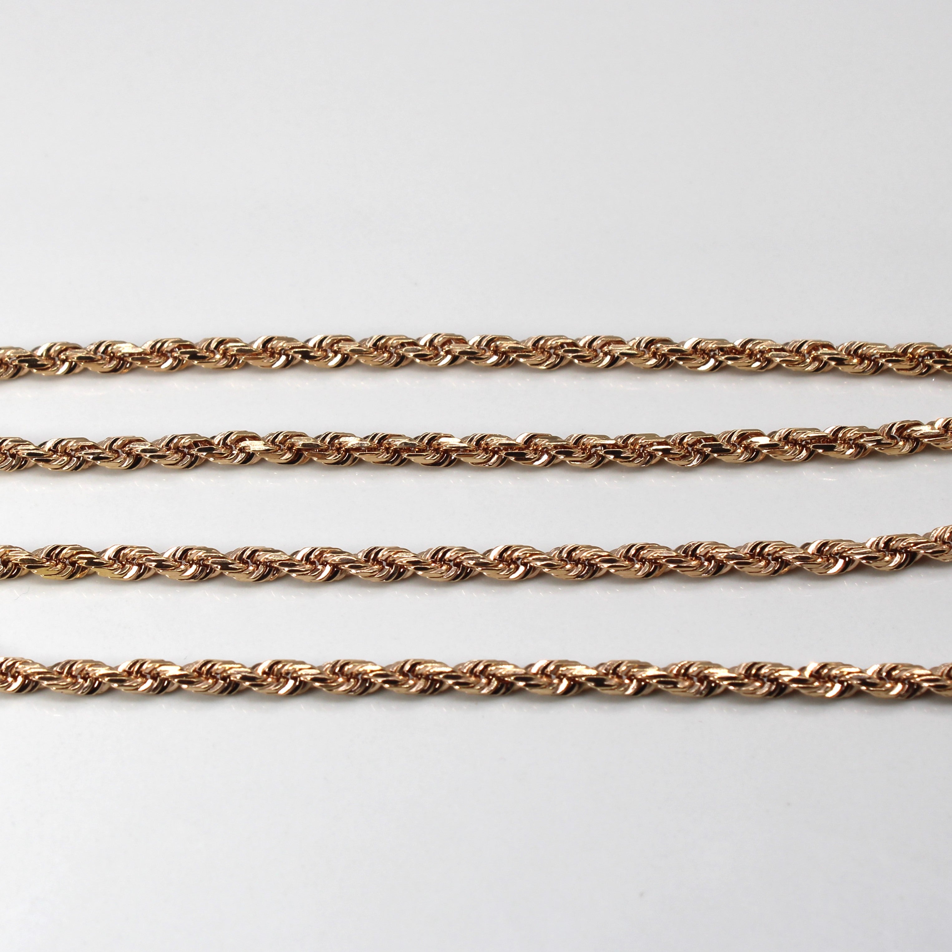 Rose Gold Rope Chain | 25"|