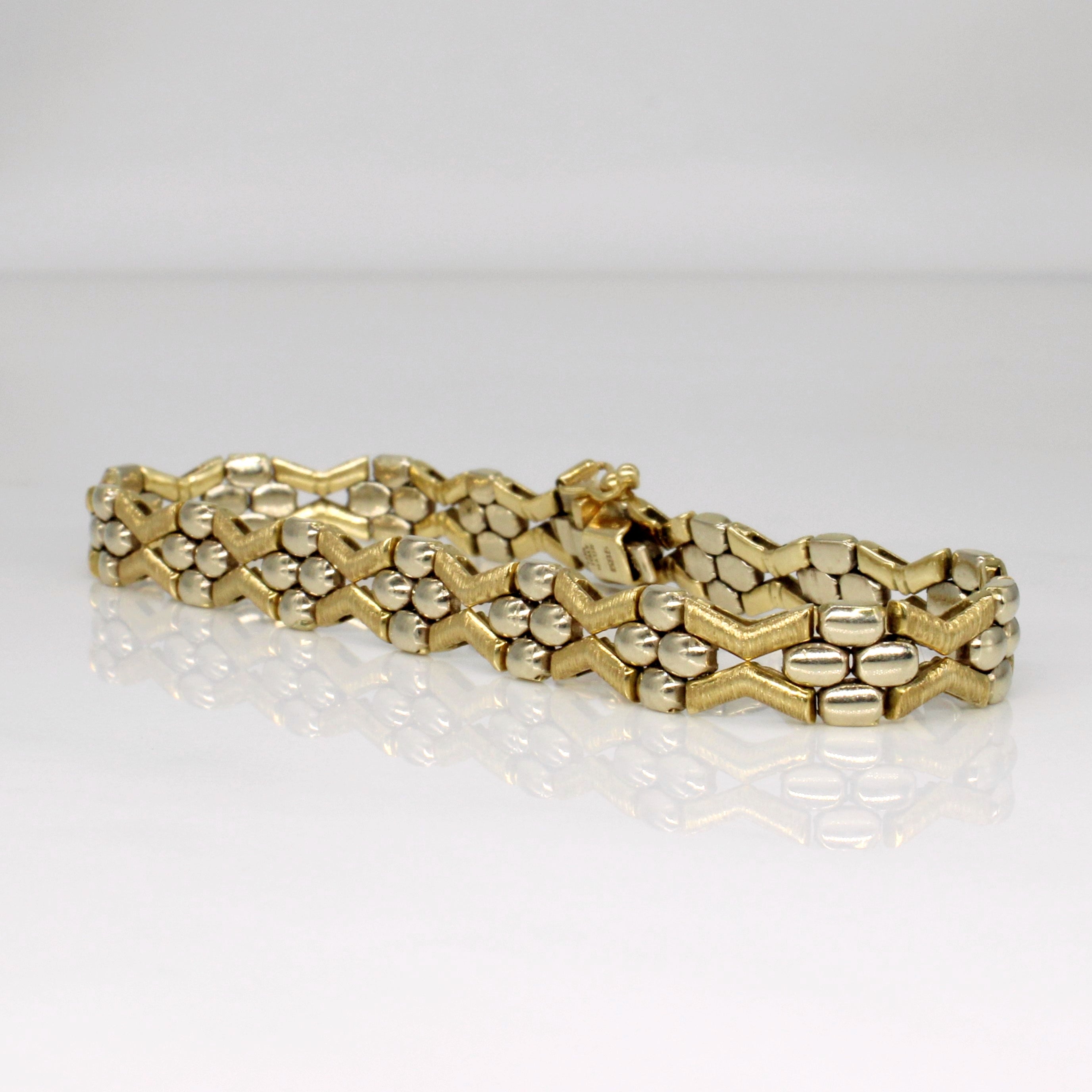 14k Two Tone Gold Bracelet | 7" |