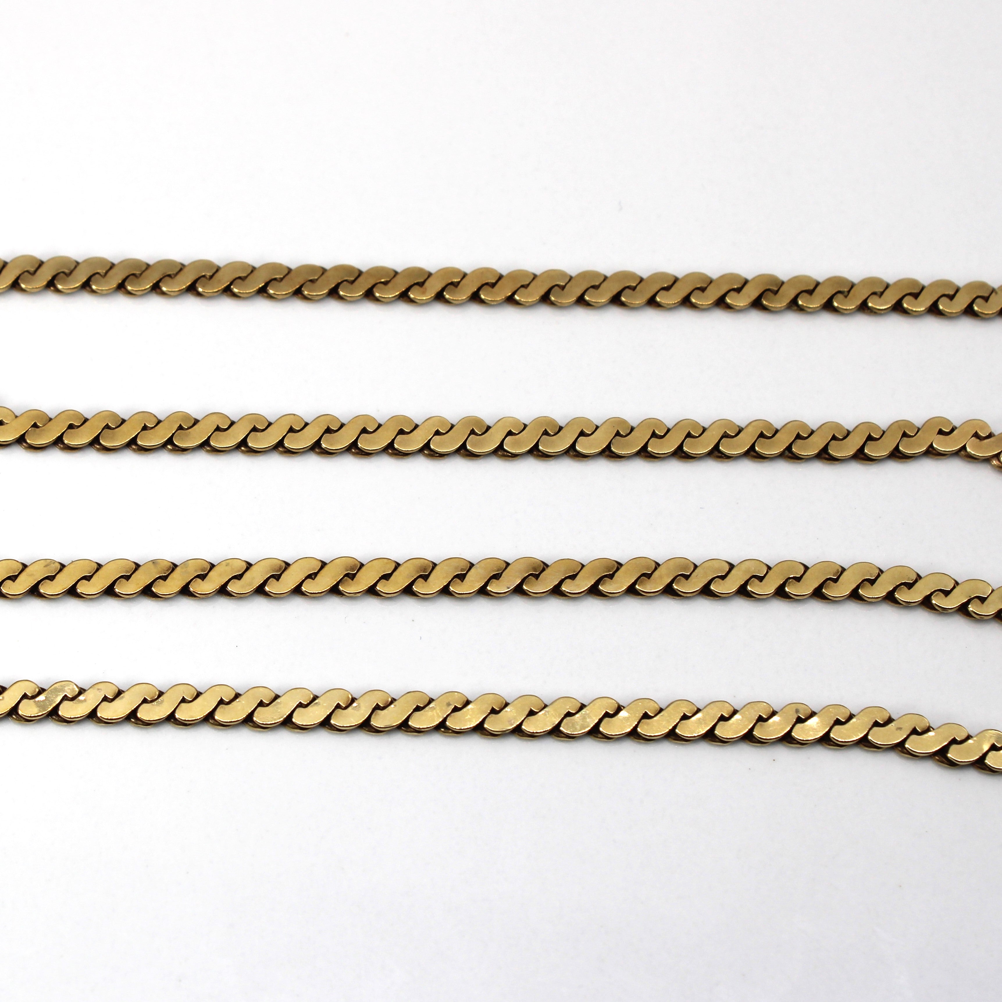 Yellow Gold Serpentine Chain | 20"|