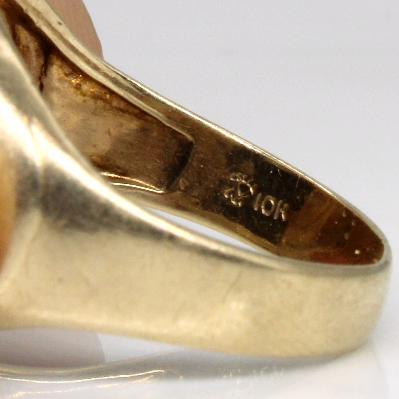 Onyx & Diamond 'A' Initial Ring | 3.20ct, 0.01ct | SZ 10.25 |