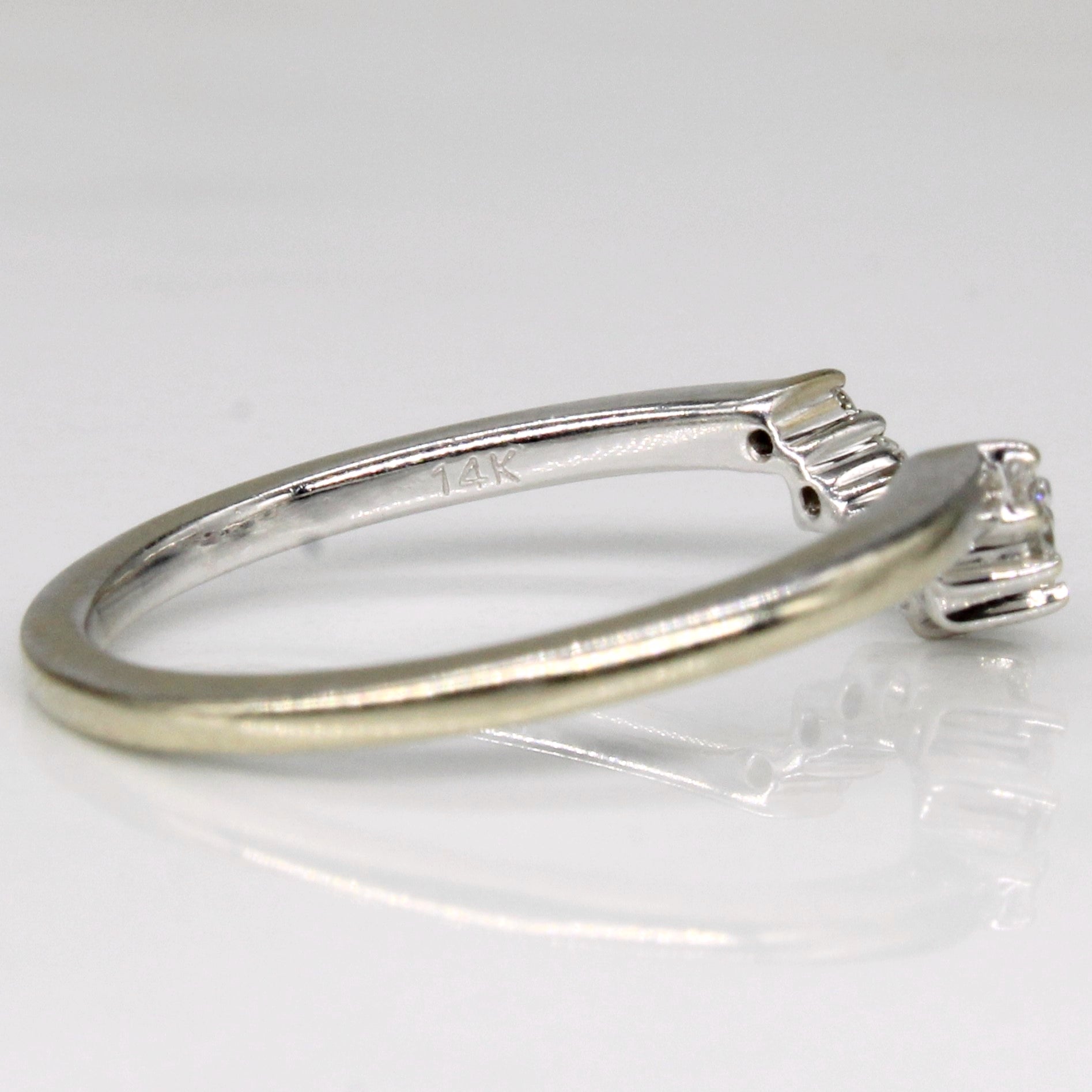Alliance contour diamantée, rehausseur de bague en or 14 carats | 0,11 ct | Taille 4,75 |