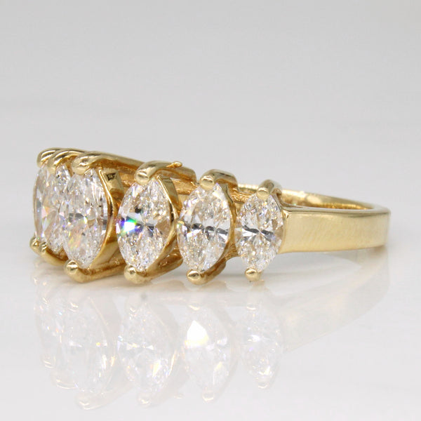 Marquise Cut Diamond 14k Ring | 1.95ctw | SZ 6.75 |