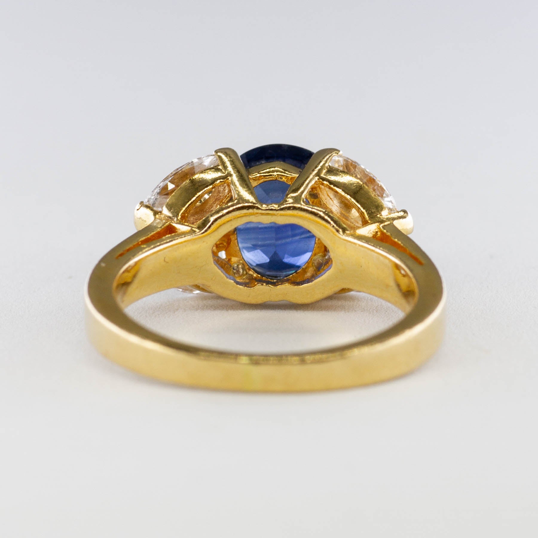 Oval Sapphire and Diamond Ring | 2.02ct 1.00 ctw | SZ 5.25