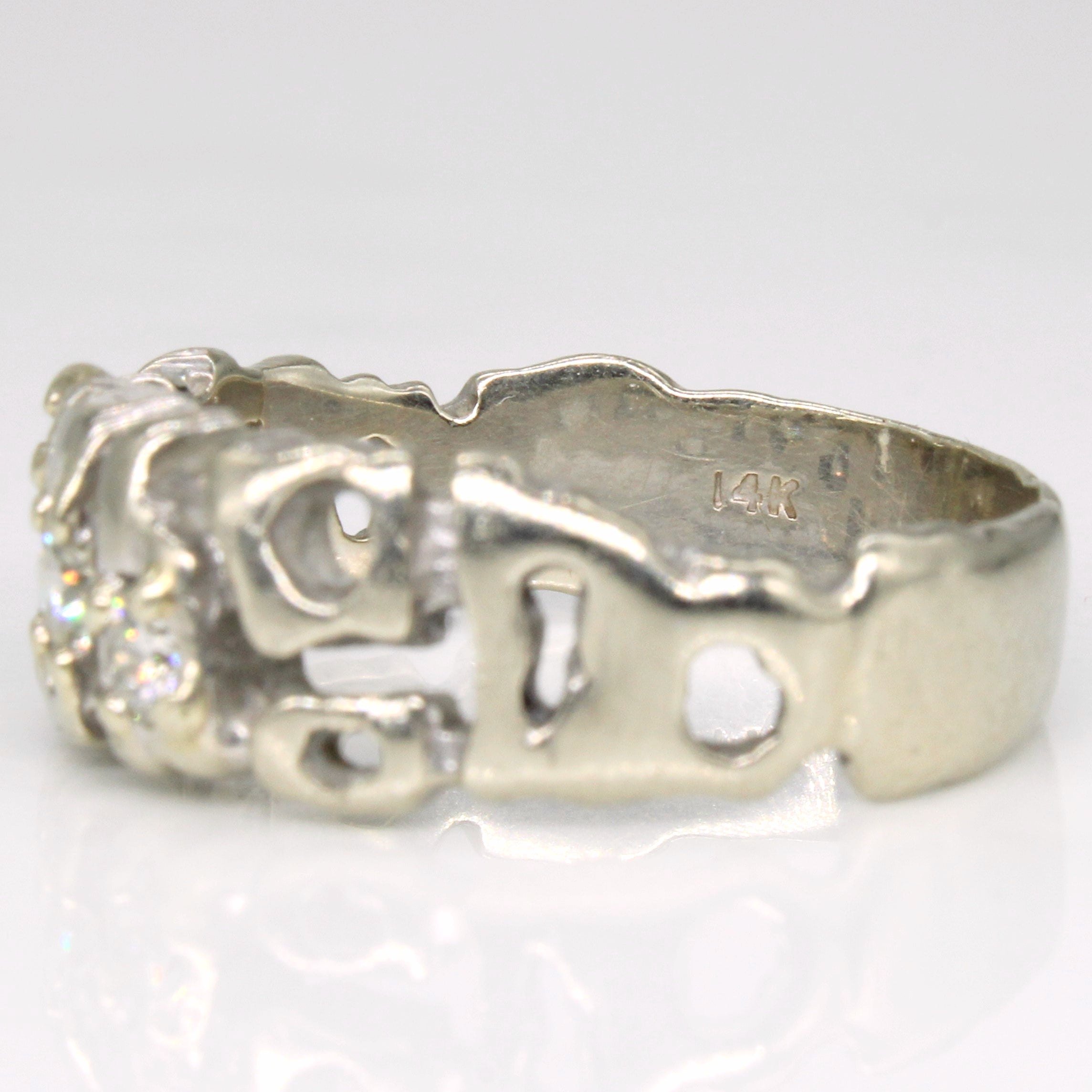 Diamond Nugget Abstract 14k Ring | 0.33ctw | SZ 10.5 |