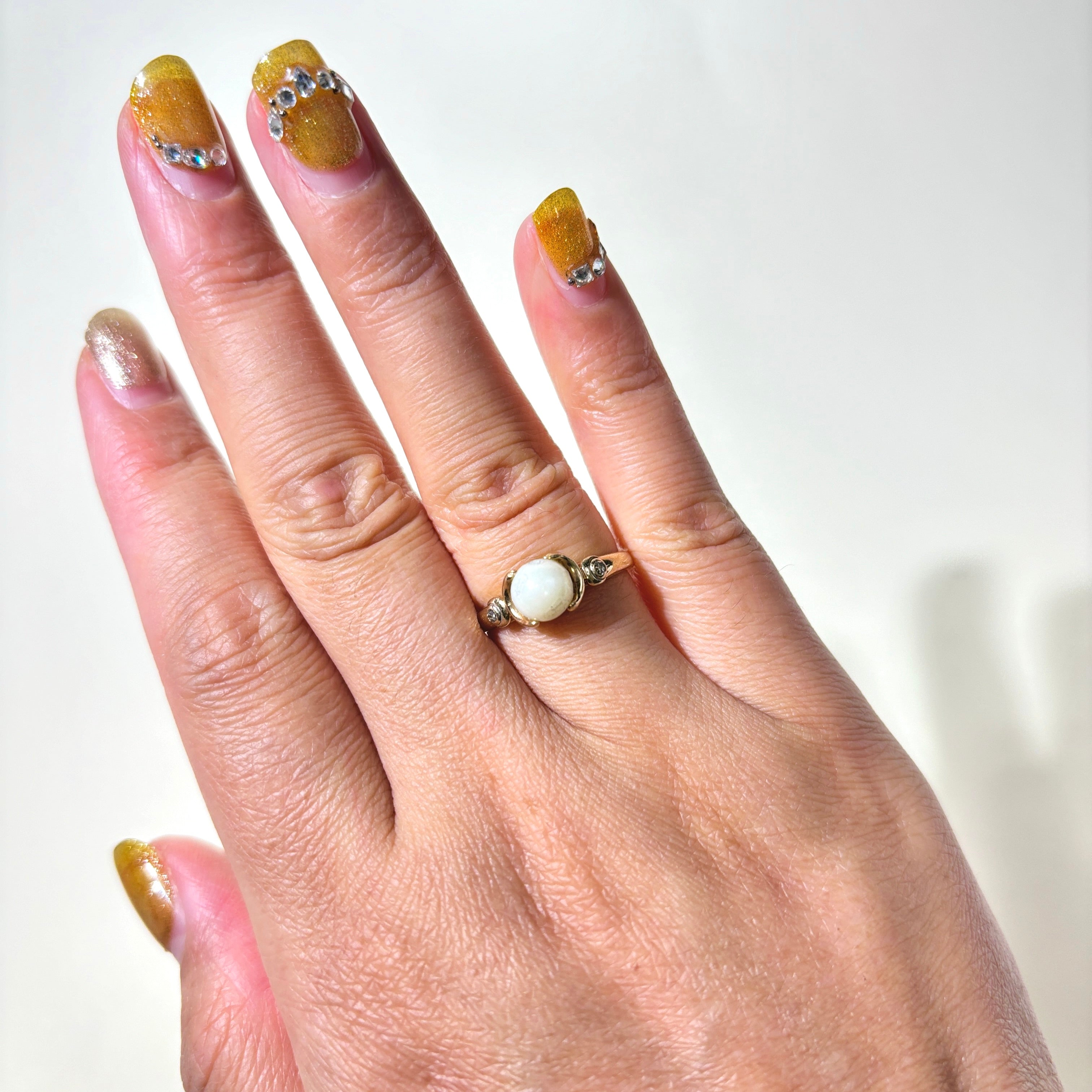 Pearl & Diamond Ring | 6.30mm, 0.03ctw | SZ 6.75
