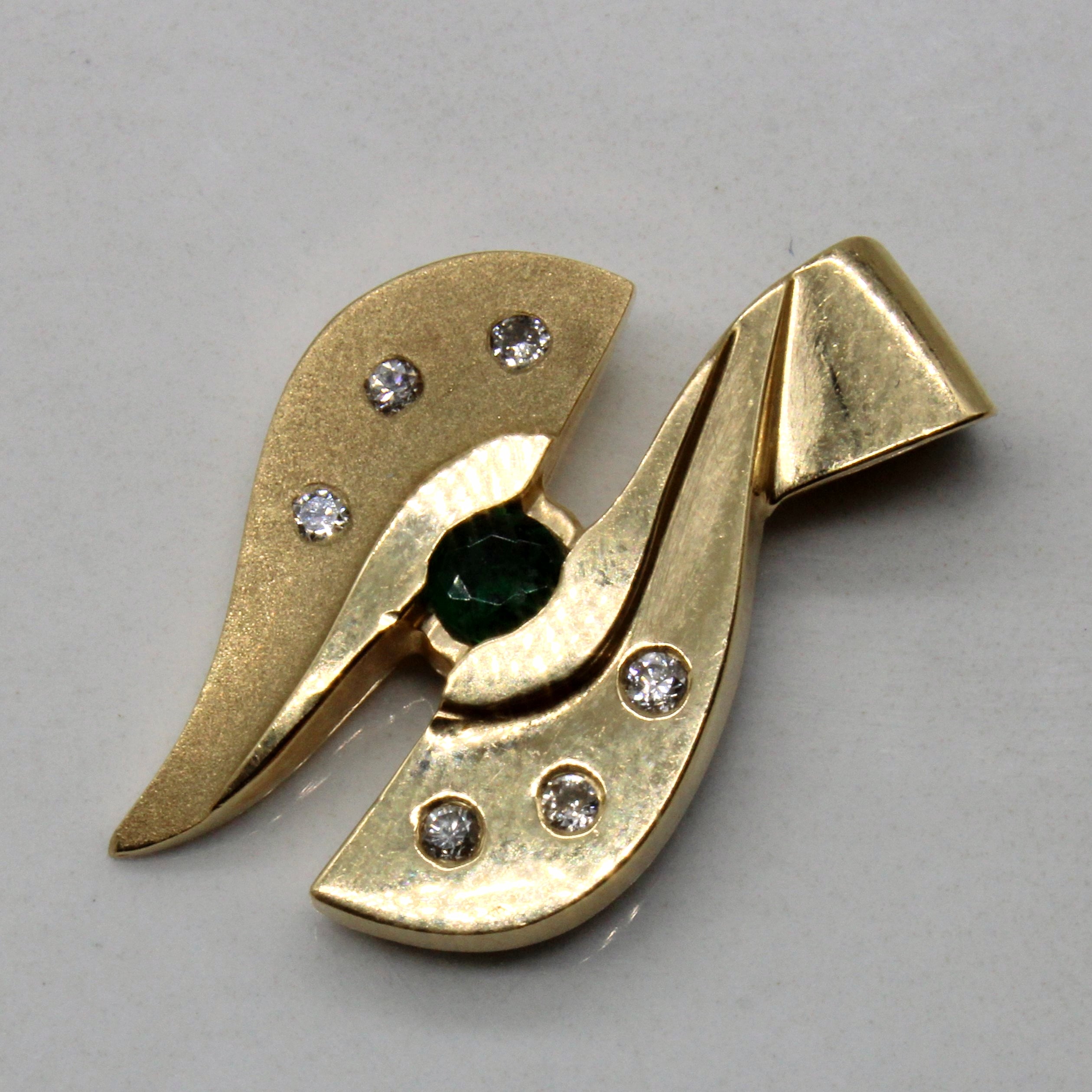 Emerald & Diamond Pendant | 0.10ct, 0.07ctw |