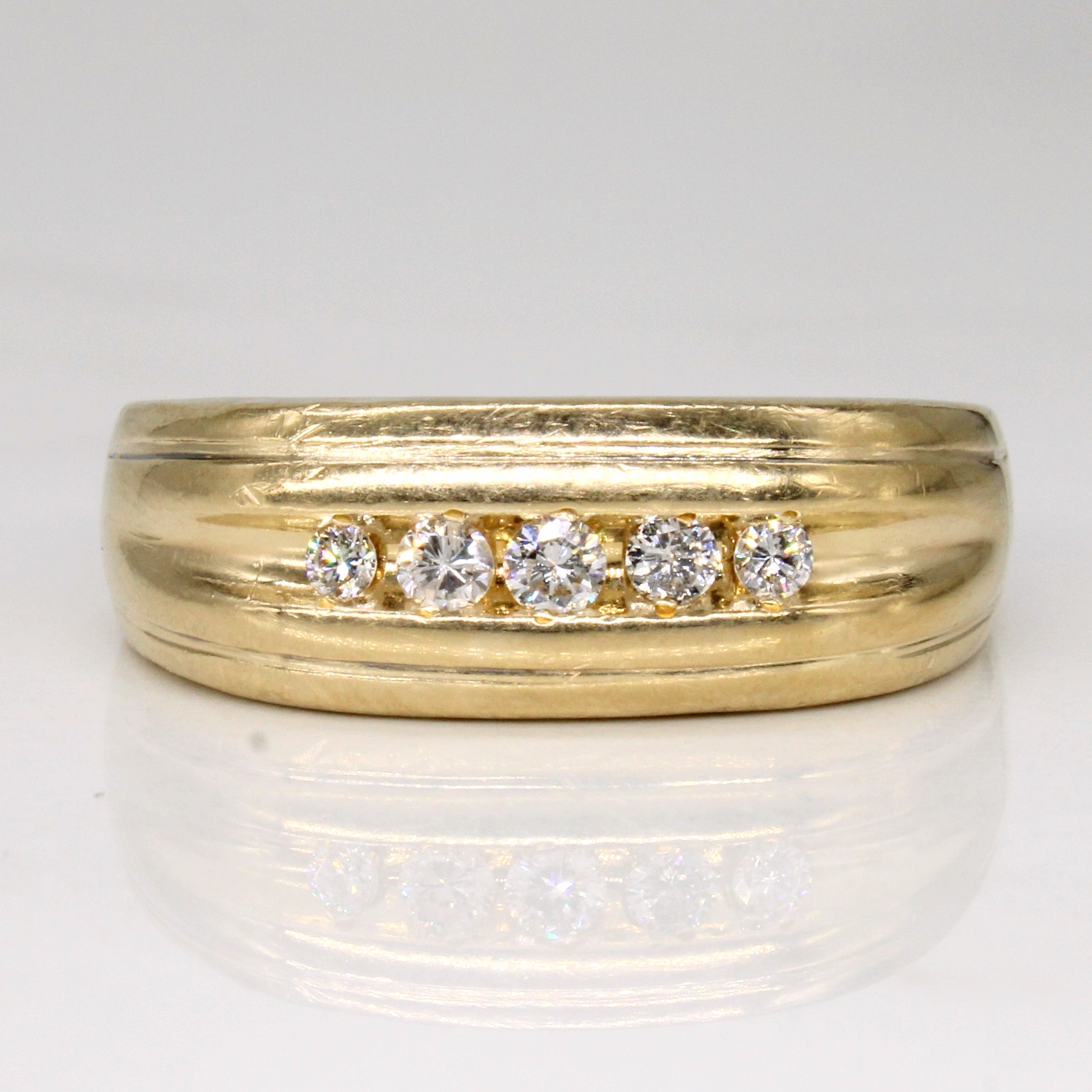 Channel Set Diamond 14k Ring | 0.18ctw | SZ 10.75 |