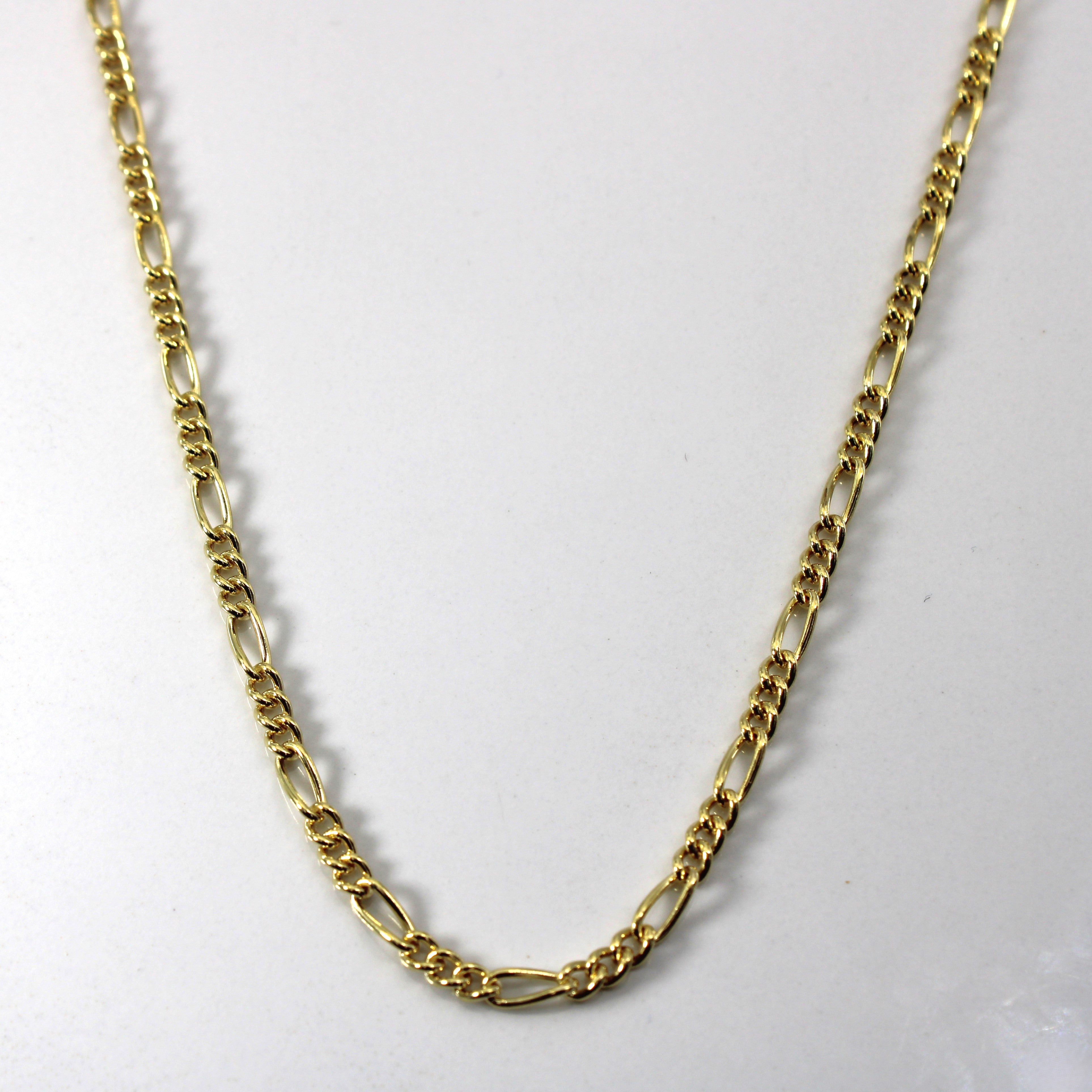 14k Yellow Gold Figaro Link Chain | 21"|
