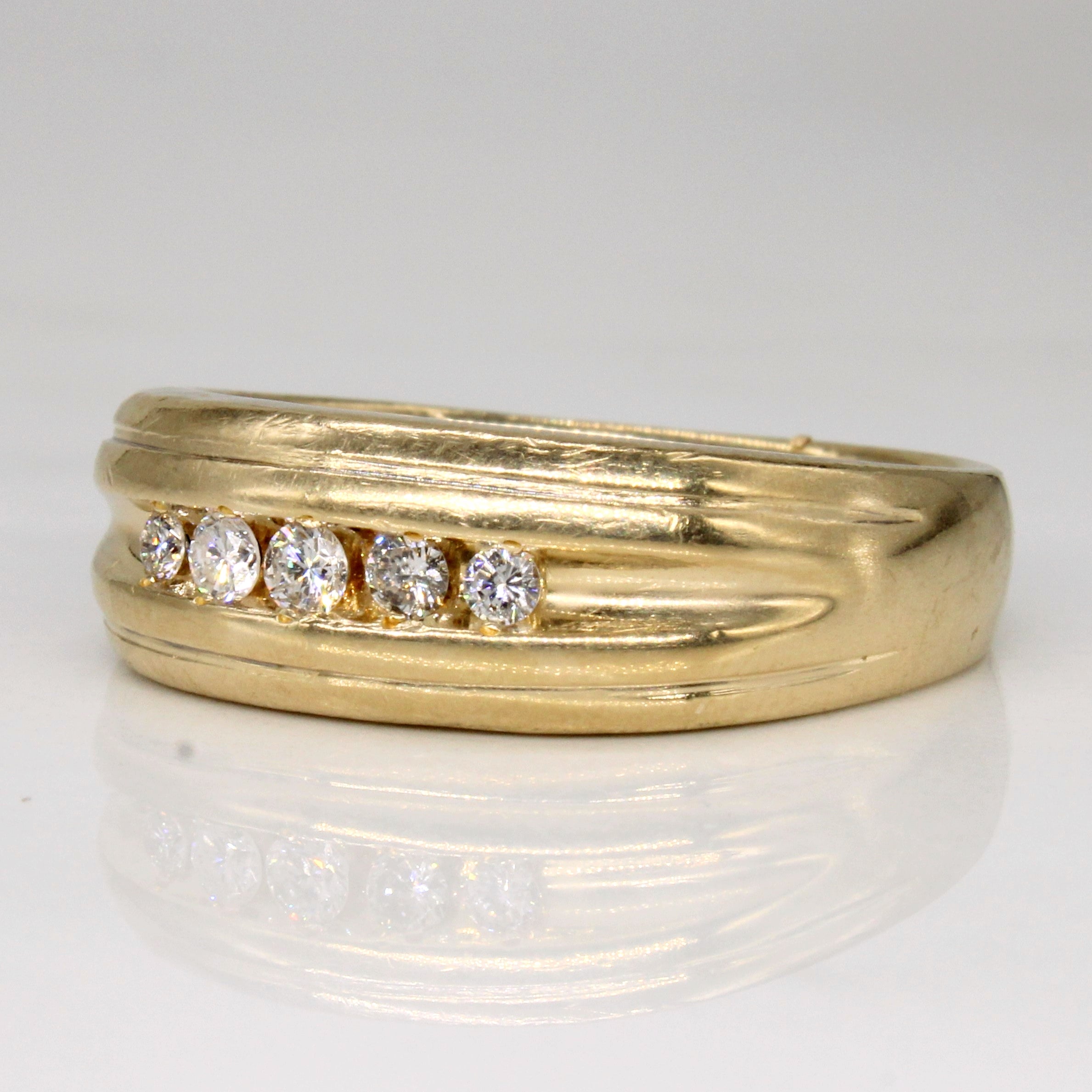 Channel Set Diamond 14k Ring | 0.18ctw | SZ 10.75 |