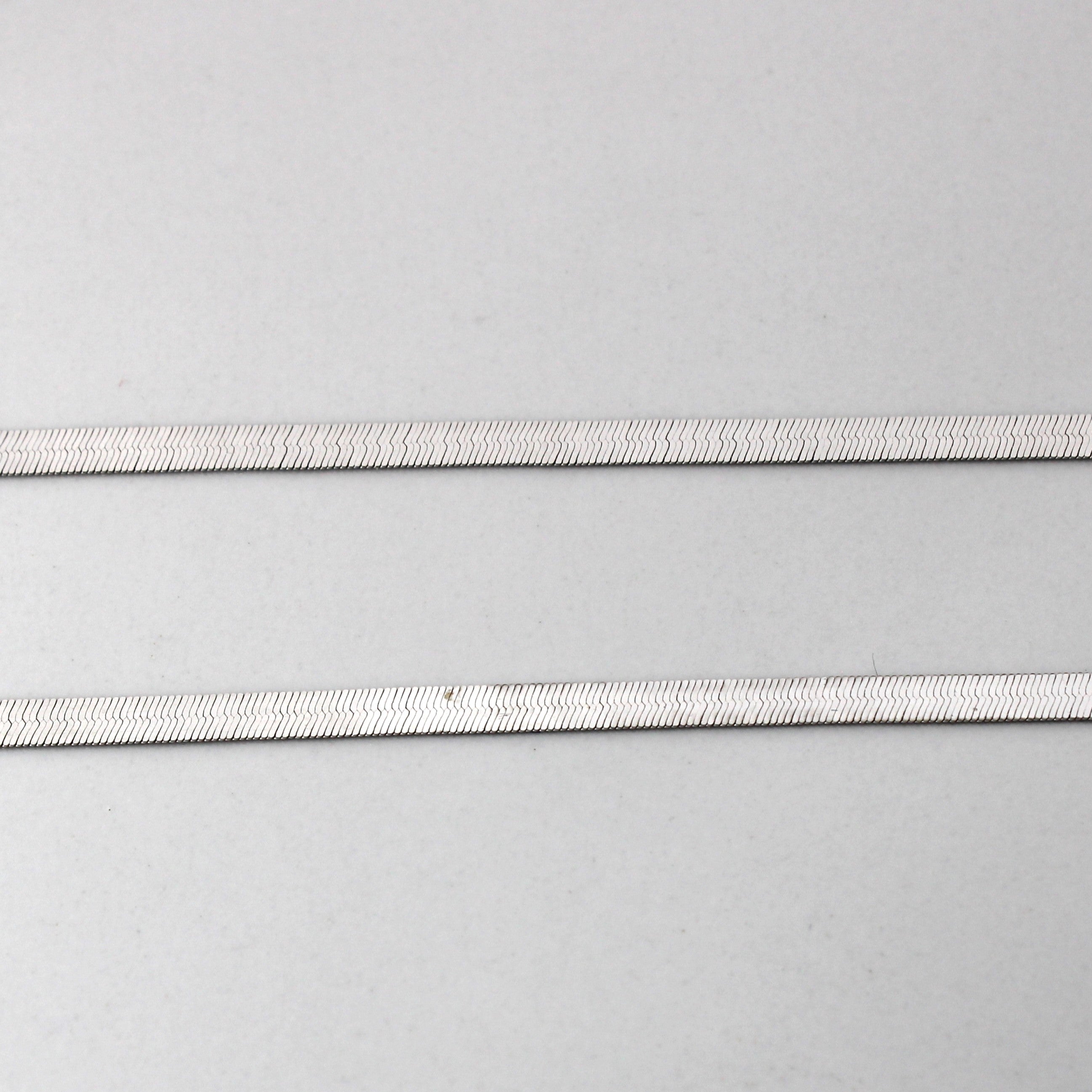 White Gold Snake Chain | 18"|