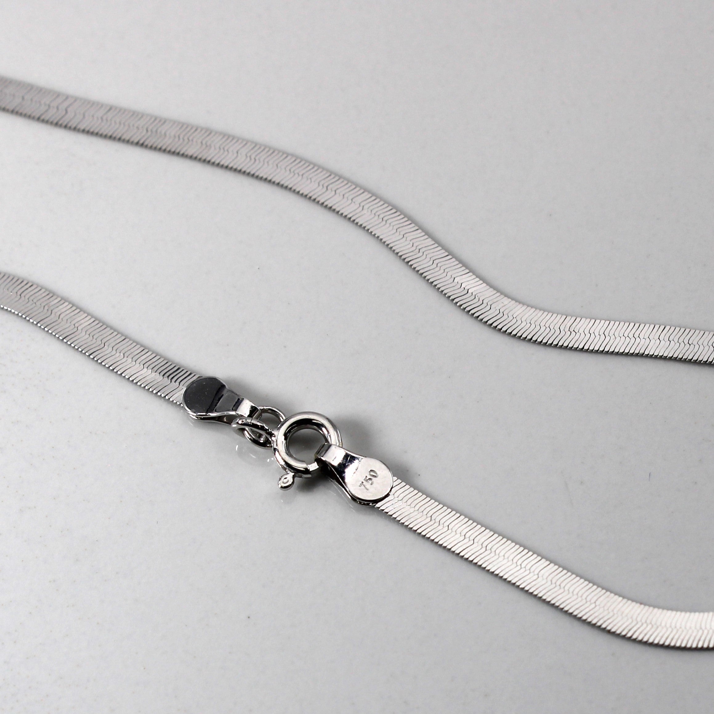White Gold Snake Chain | 18"|