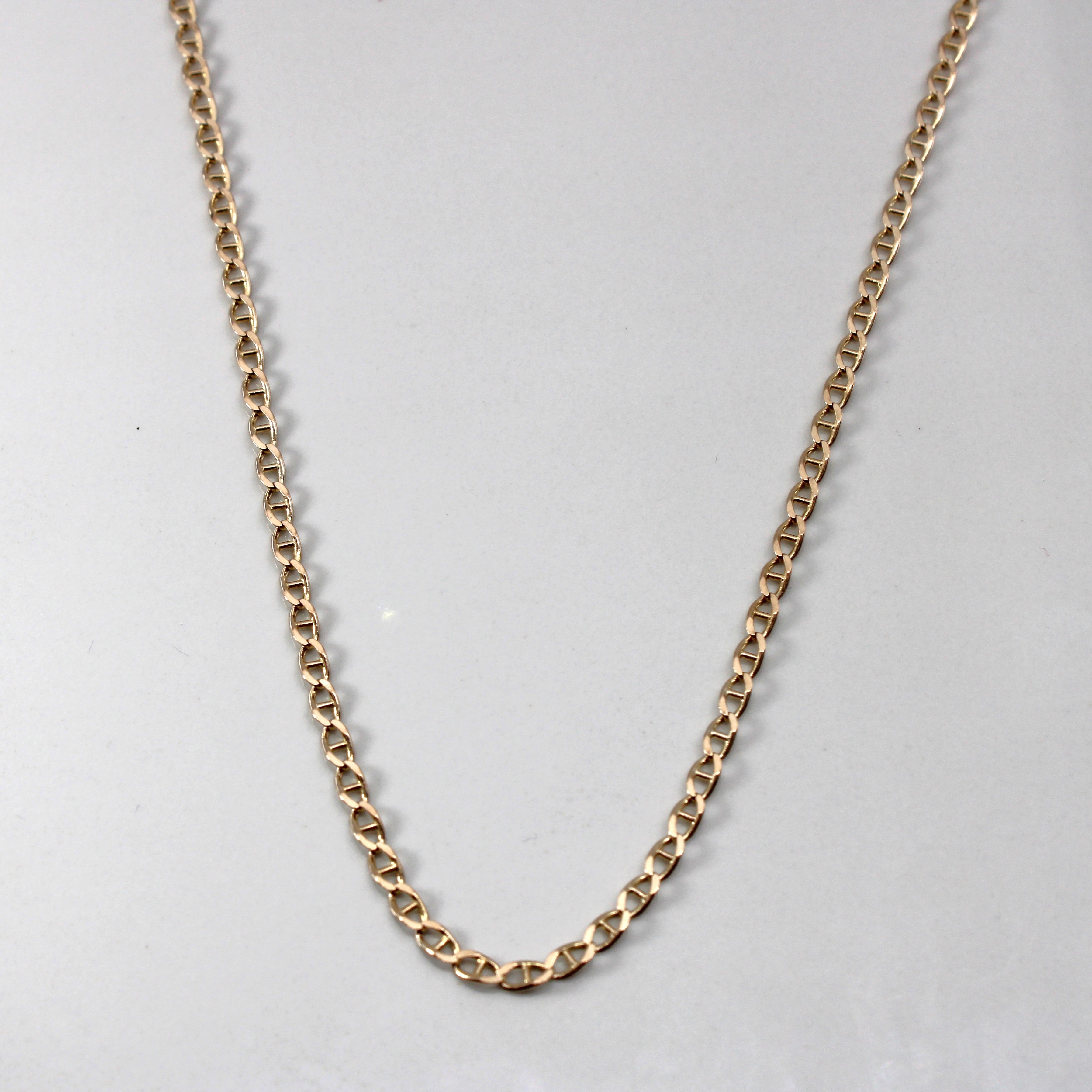 Chaîne ancre en or jaune 10 carats | 45,7 cm (18 pouces) |
