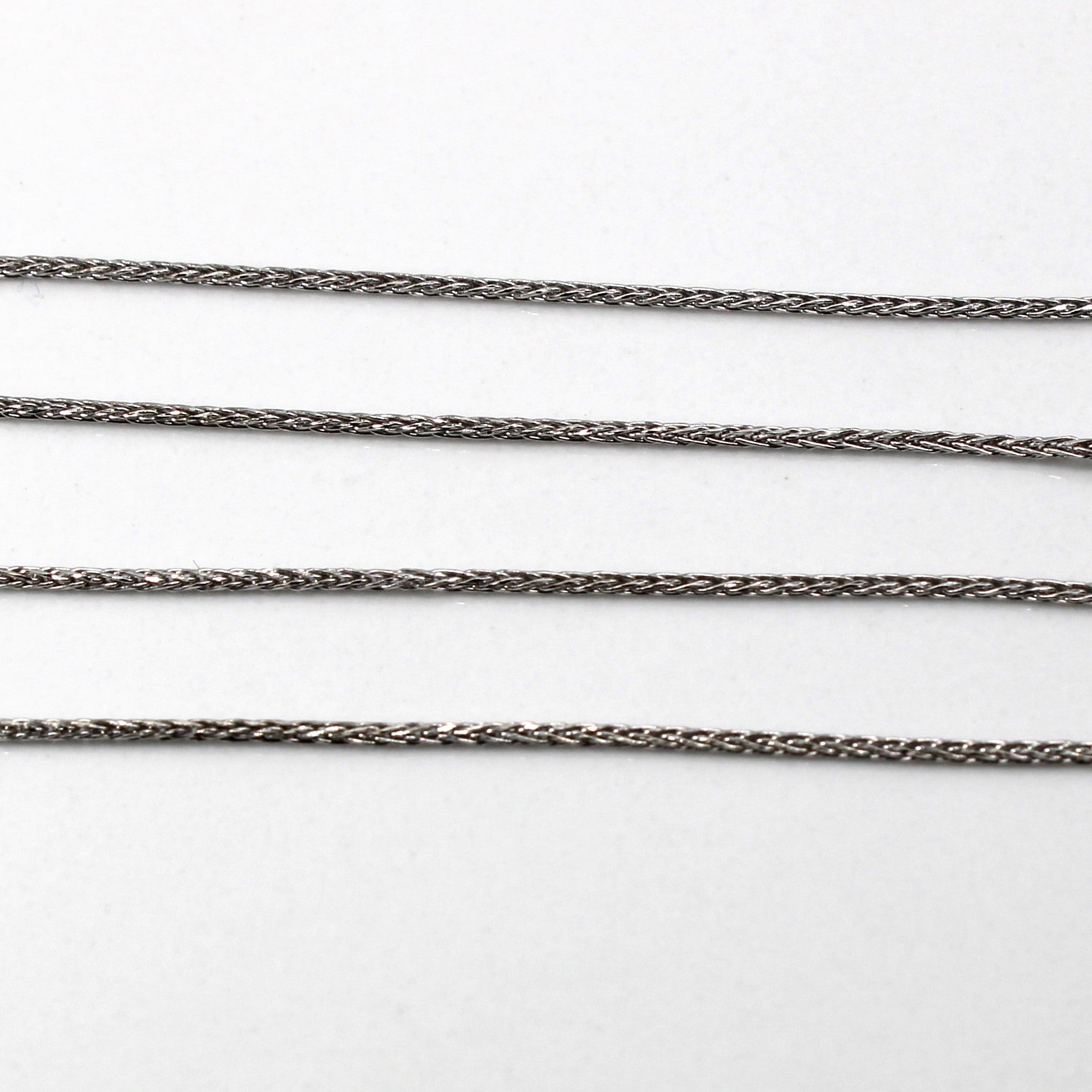 White Gold Wheat Chain | 16"|