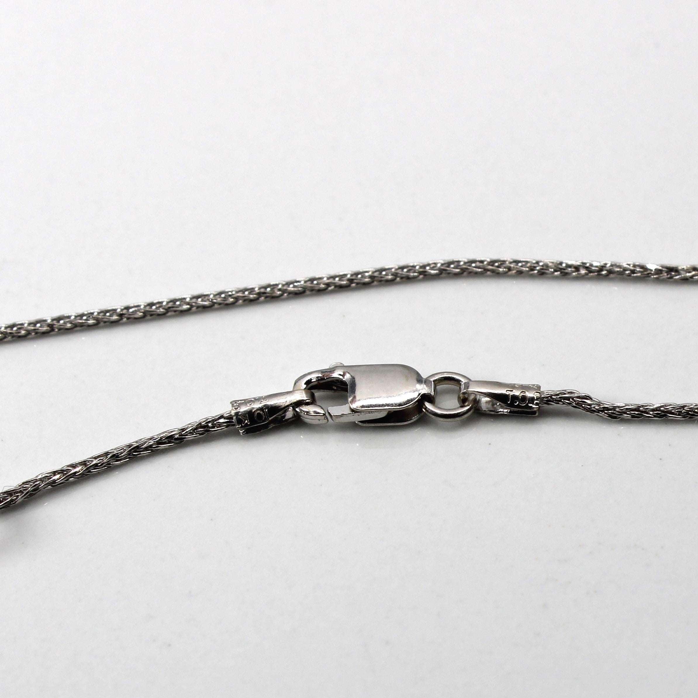 White Gold Wheat Chain | 16"|