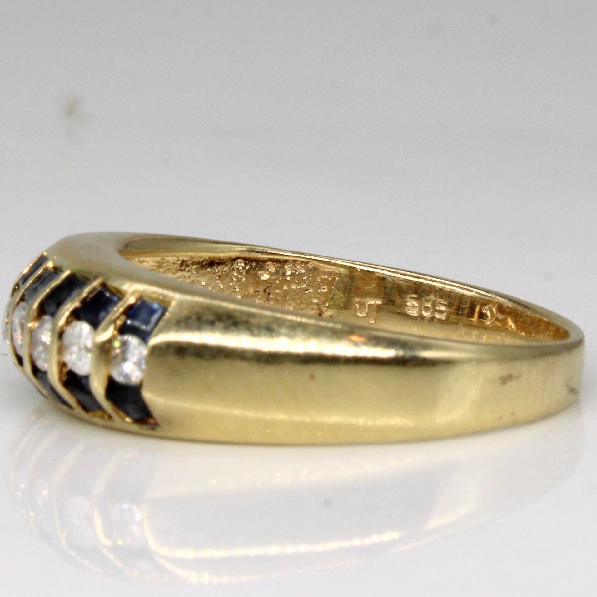 Channel Set Sapphire & Diamond Ring | 0.56ctw, 0.28ctw | SZ 7 |