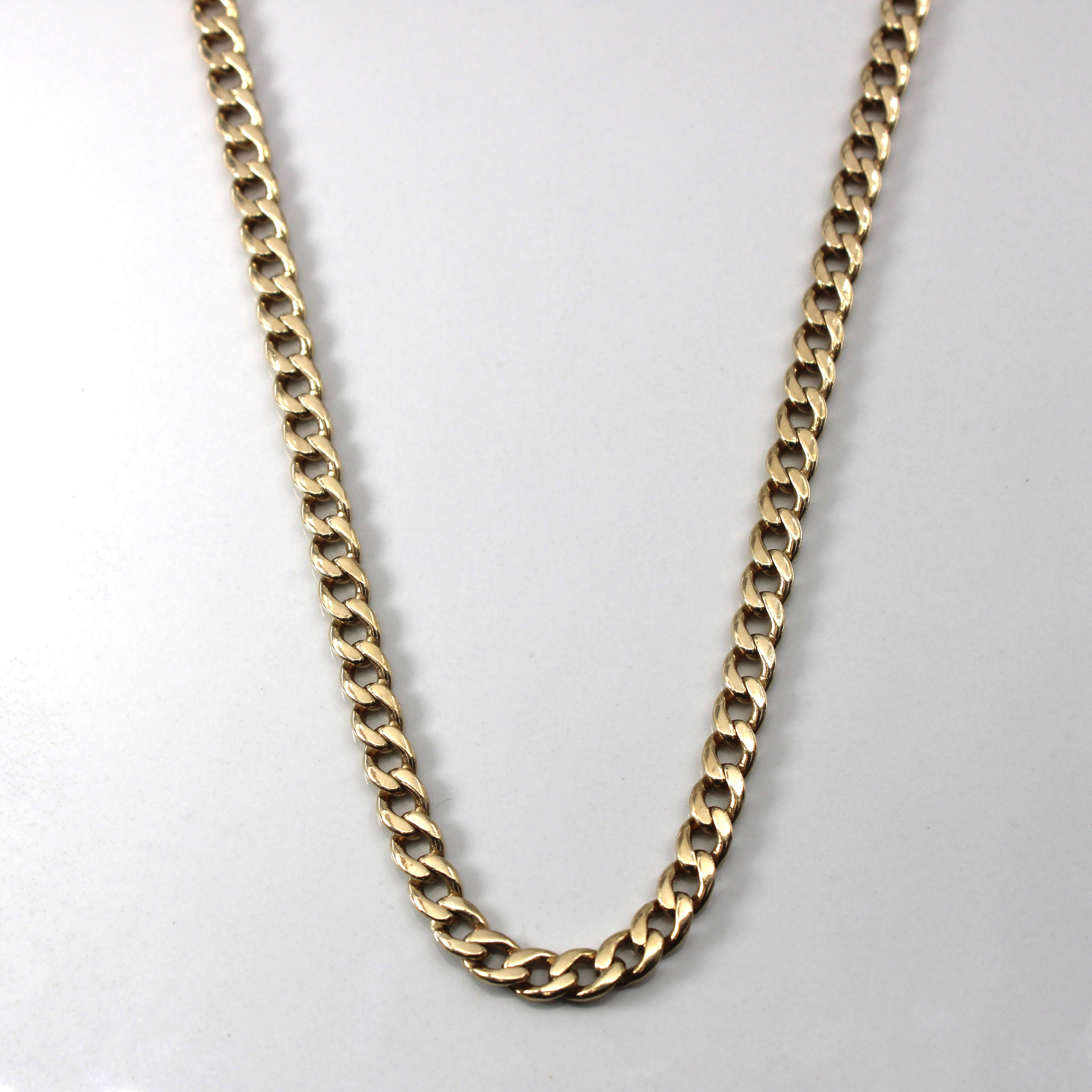 Yellow Gold Curb Link Chain | 22"|