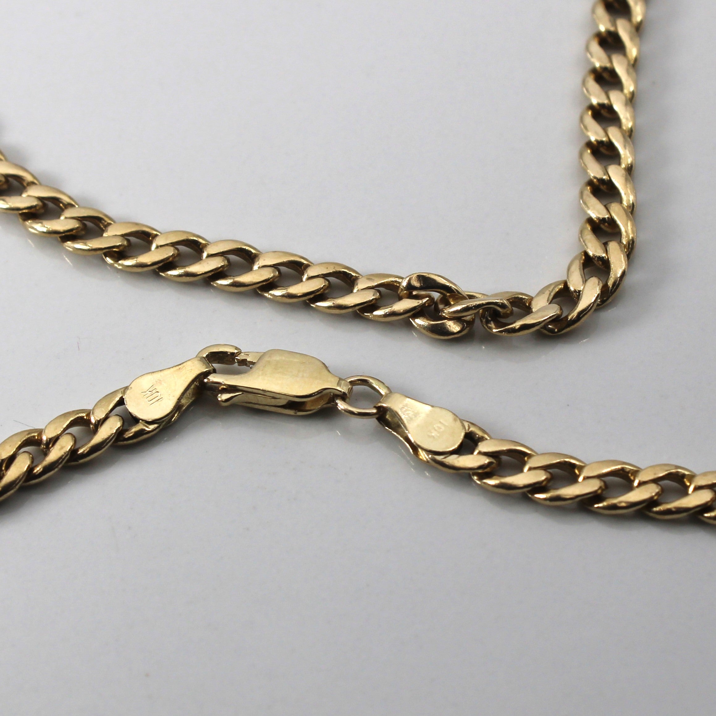 Yellow Gold Curb Link Chain | 22"|