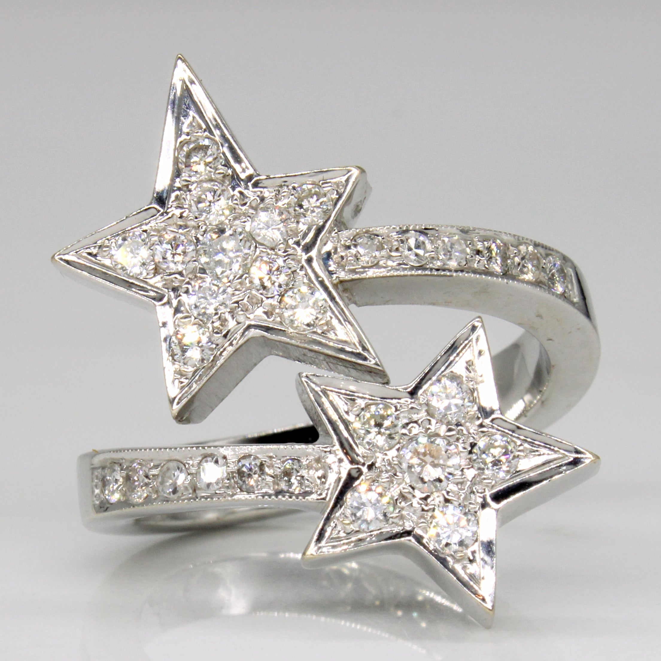 Bague cocktail étoile en diamant | 0,50 ct | Taille 7,5 |