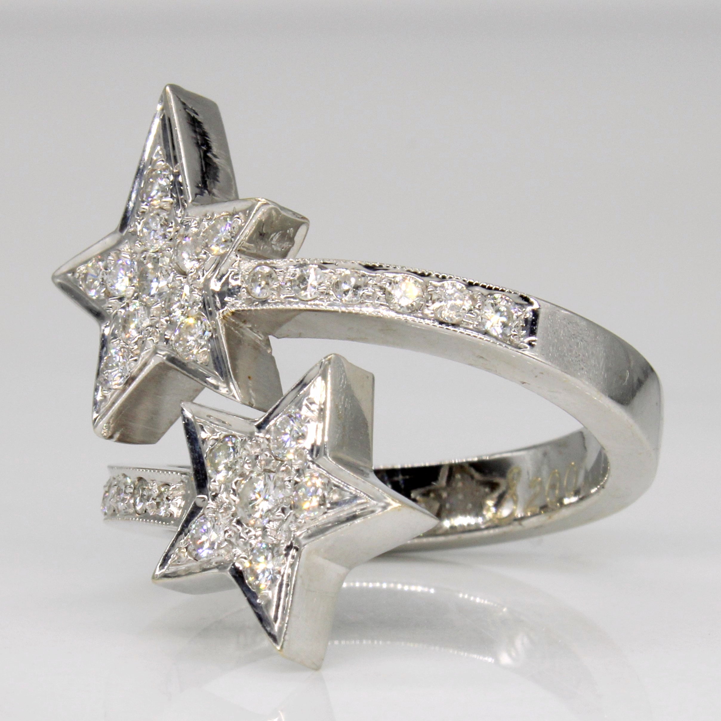 Bague cocktail étoile en diamant | 0,50 ct | Taille 7,5 |