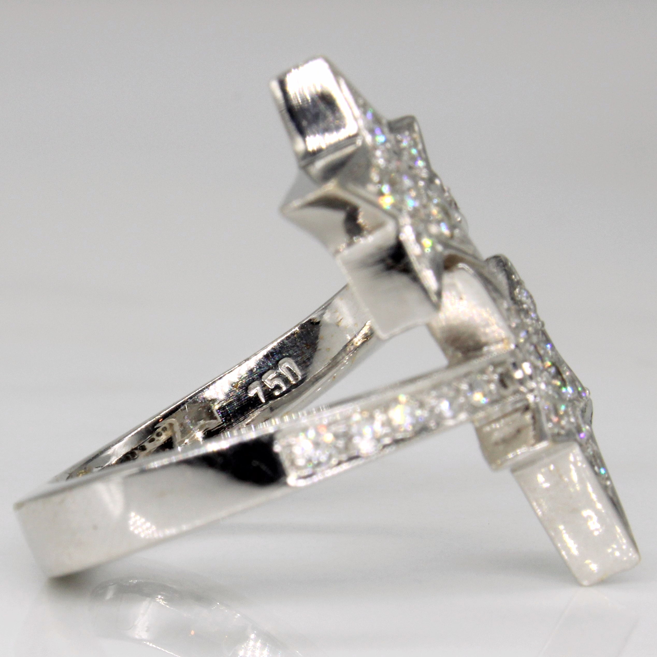 Bague cocktail étoile en diamant | 0,50 ct | Taille 7,5 |