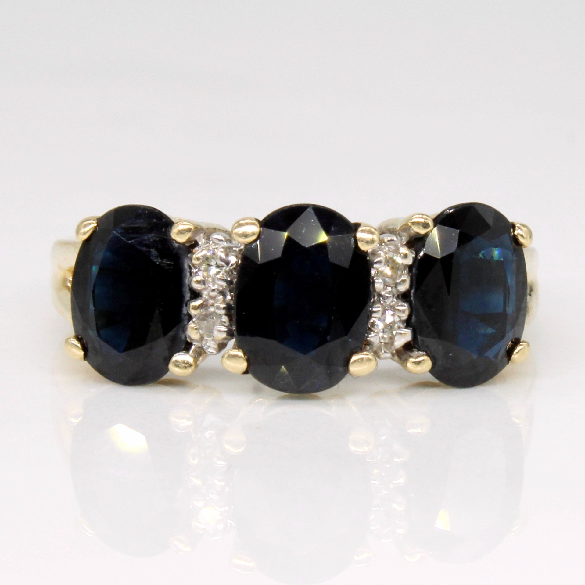 Sapphire & Diamond 14k Ring | 3.0ctw, 0.02ctw | SZ 6.5 |