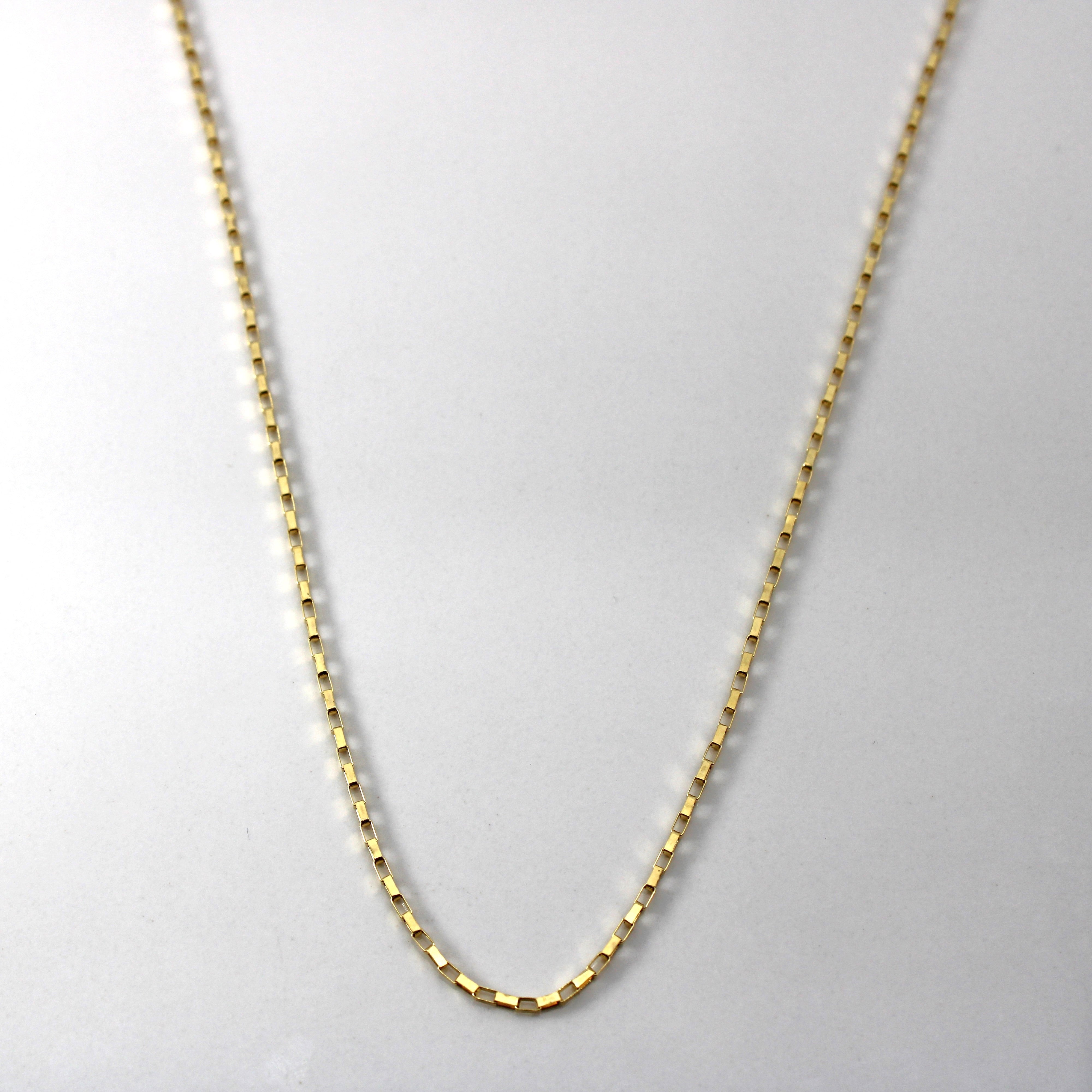 Yellow Gold Box Chain | 20"|