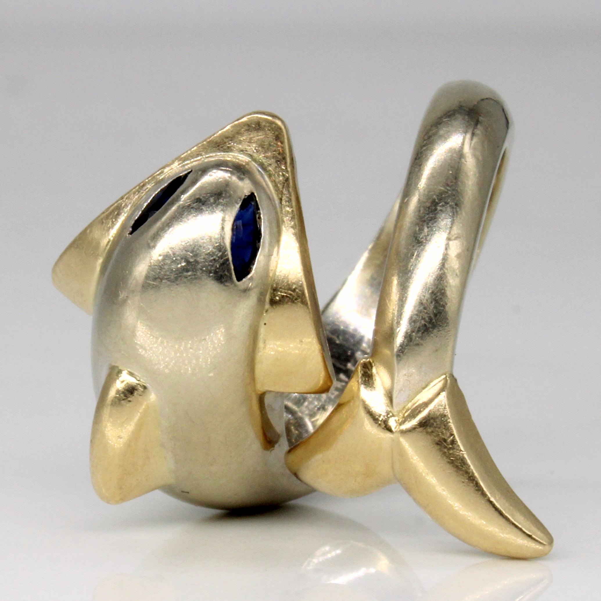 Sapphire Dolphin Wrap Ring | 0.08ctw | SZ 7.25 |