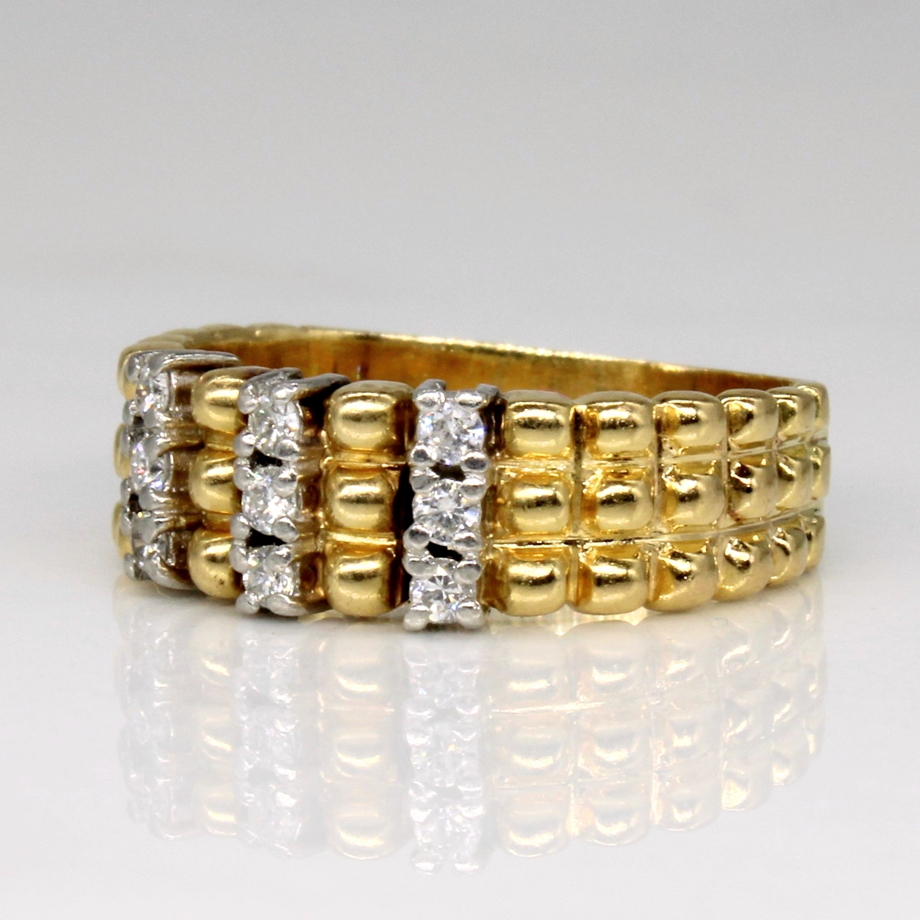 Vertical Set Diamond Ring | 0.13ctw | SZ 6.25 |