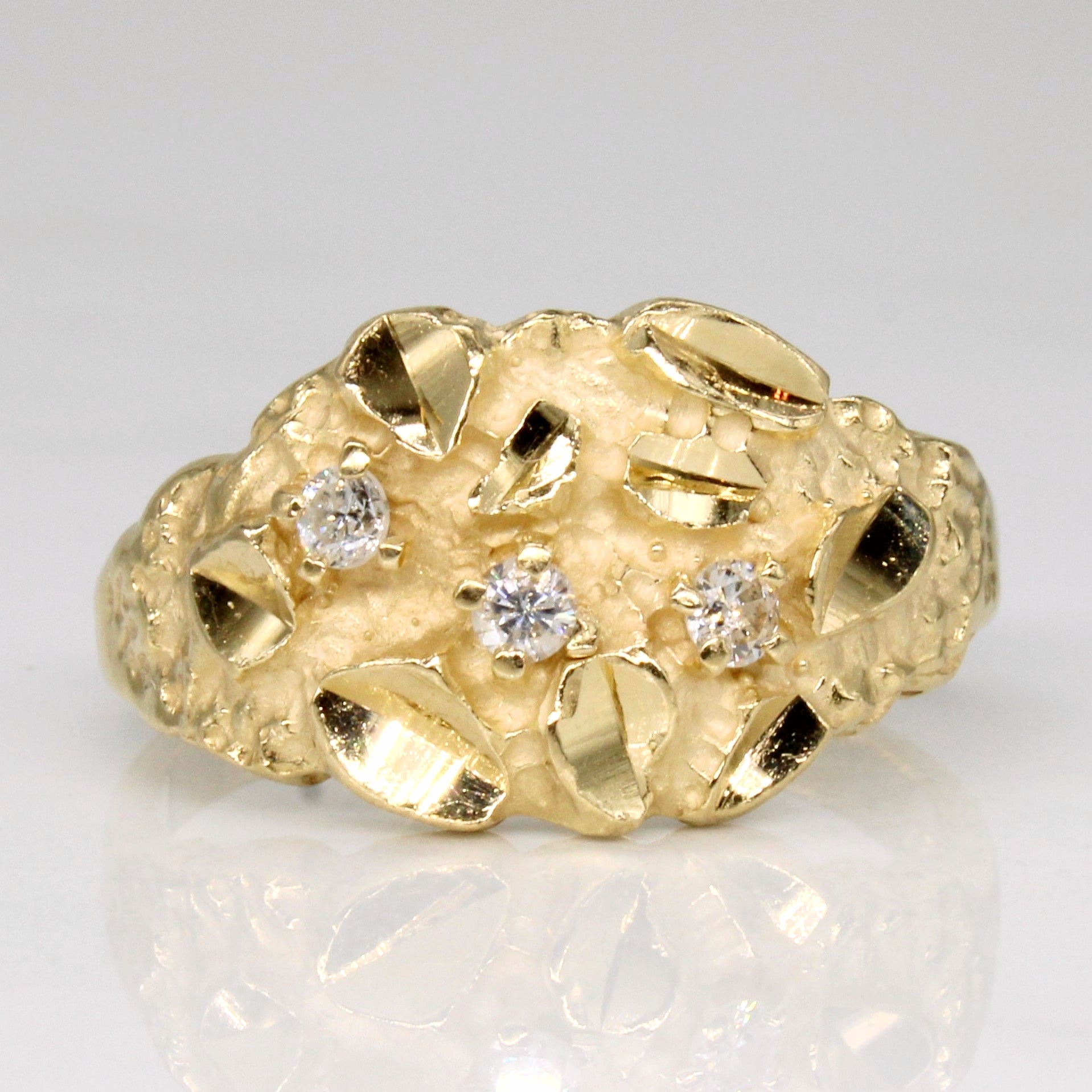 Diamond Nugget 14k Ring | 0.10ctw | SZ 6.75 |