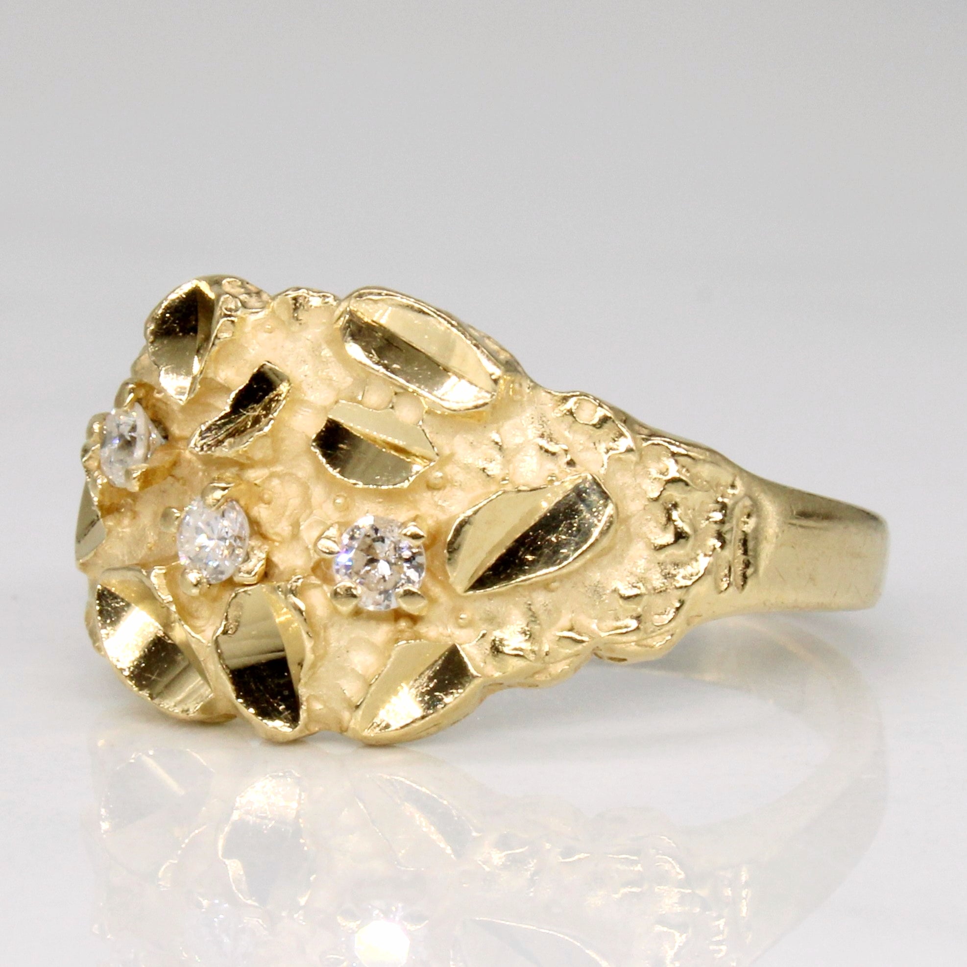Diamond Nugget 14k Ring | 0.10ctw | SZ 6.75 |