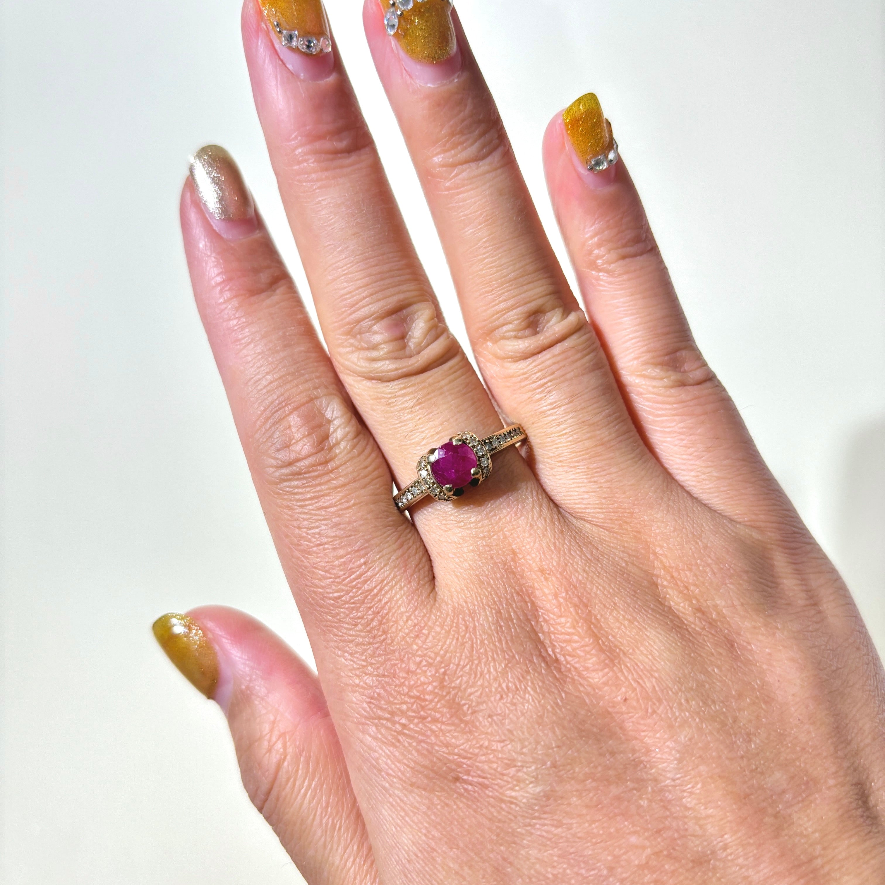 10K Ruby & Diamond Ring | 1.00ct, 0.15ctw | SZ 9.25