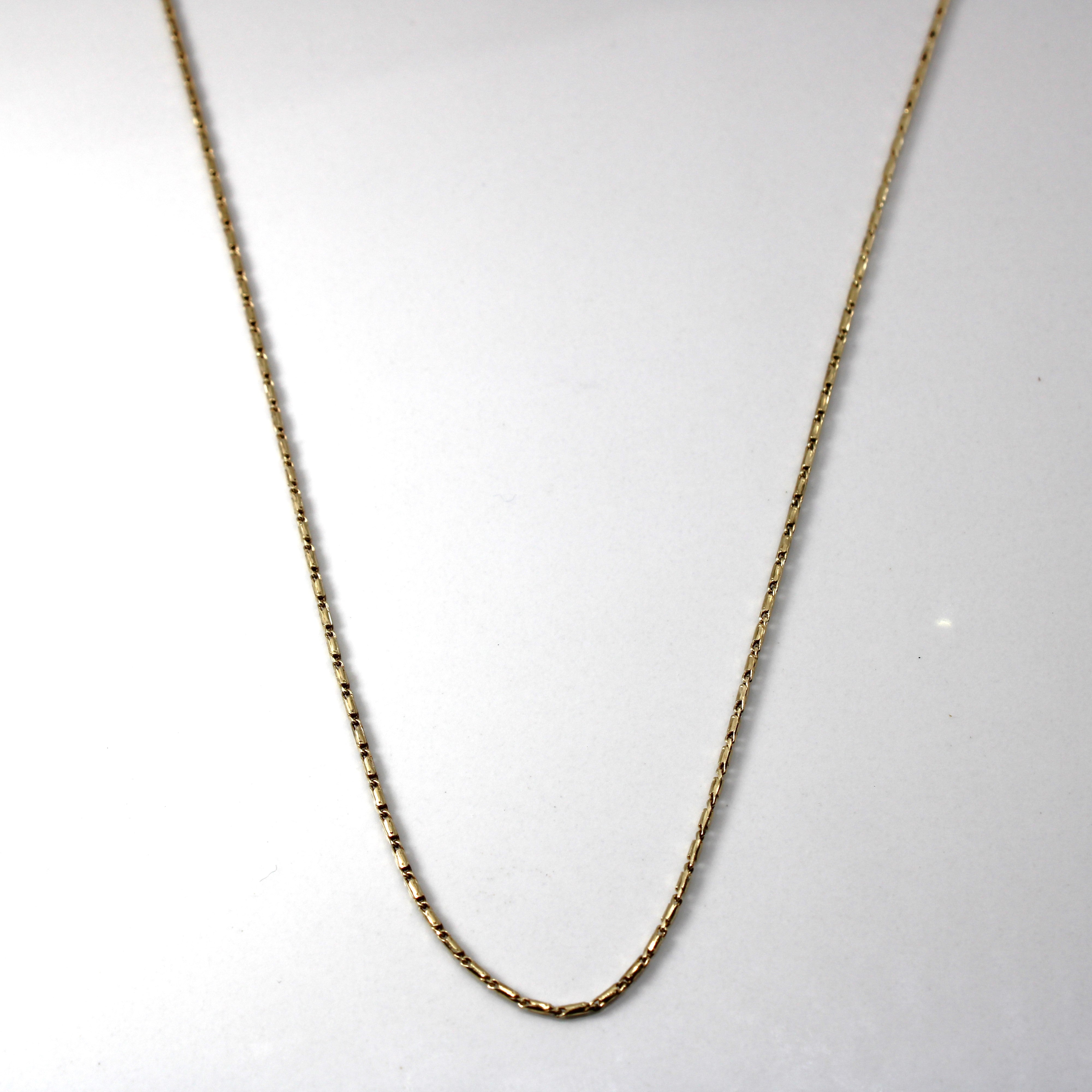 Yellow Gold Bar and Link Chain | 16"|