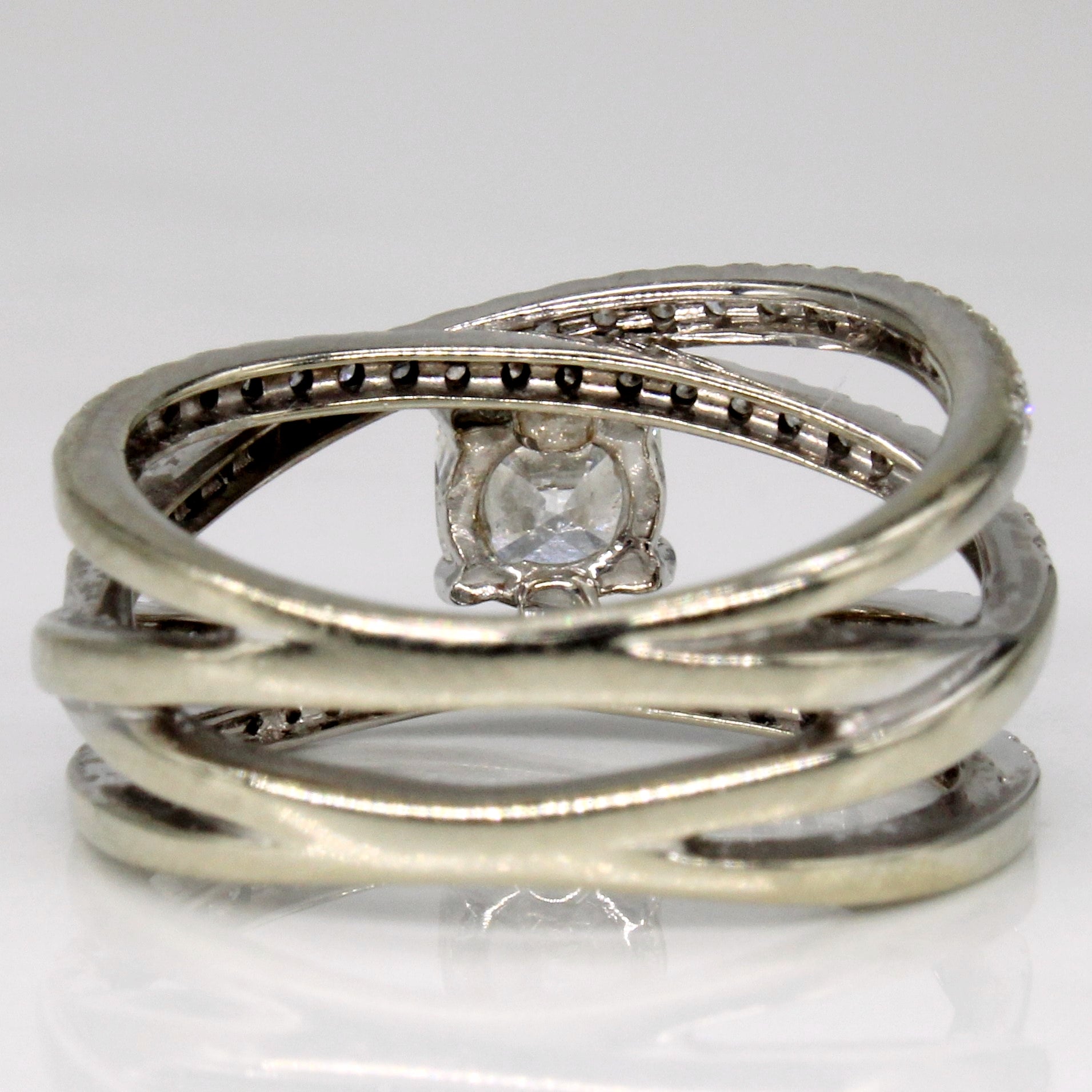 GIA Certified Bypass Diamond Multi Band 14k Ring | 1.02ctw | SZ 4.5 |