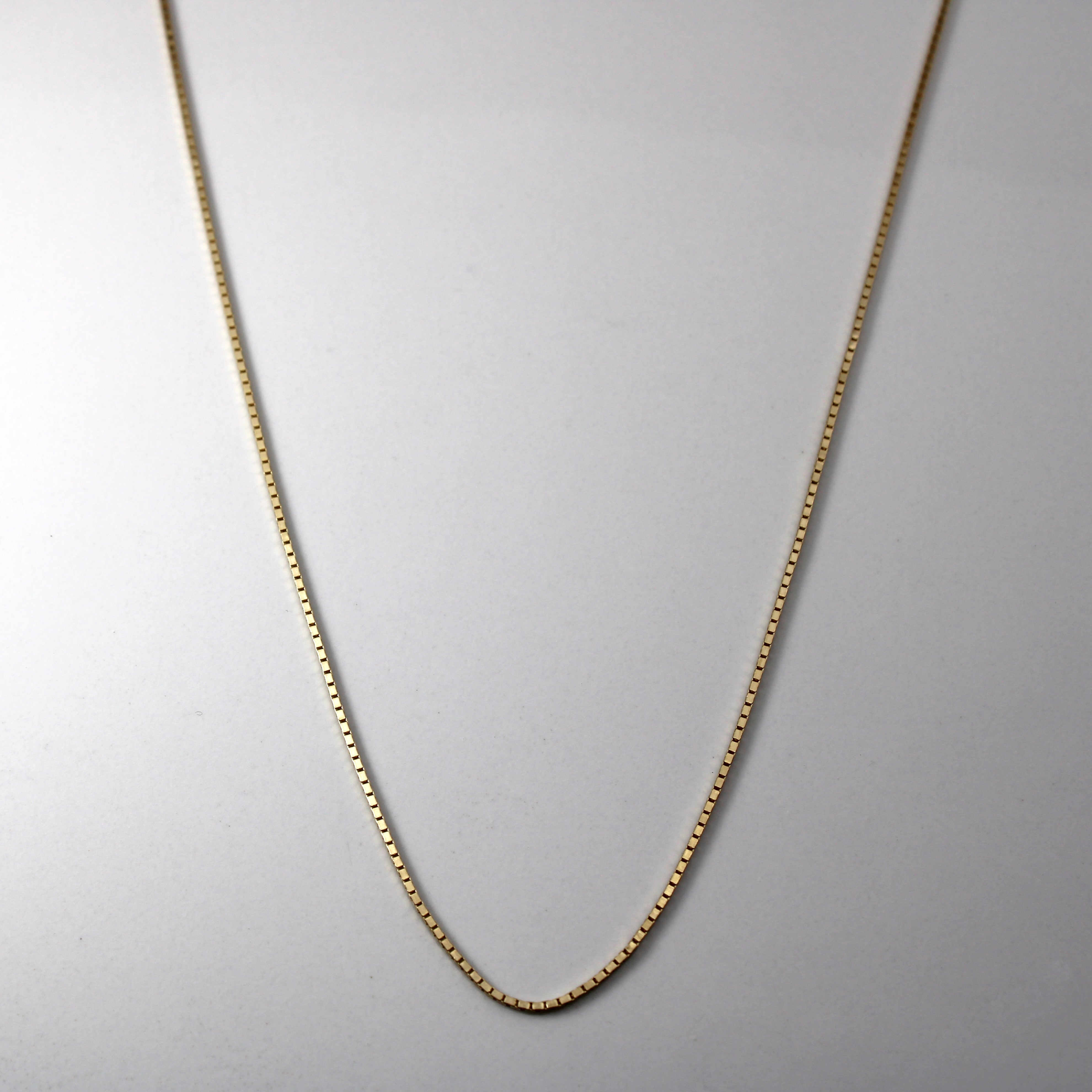 Yellow Gold Box Chain | 17"|