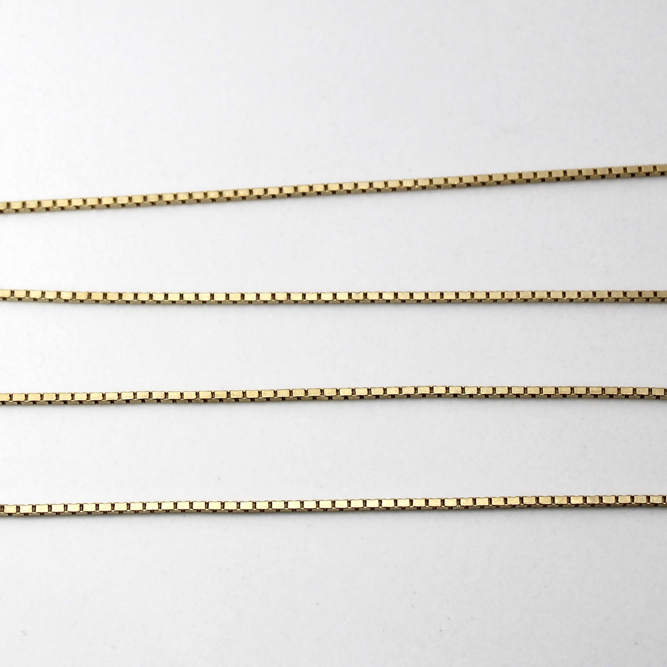 Yellow Gold Box Chain | 17"|