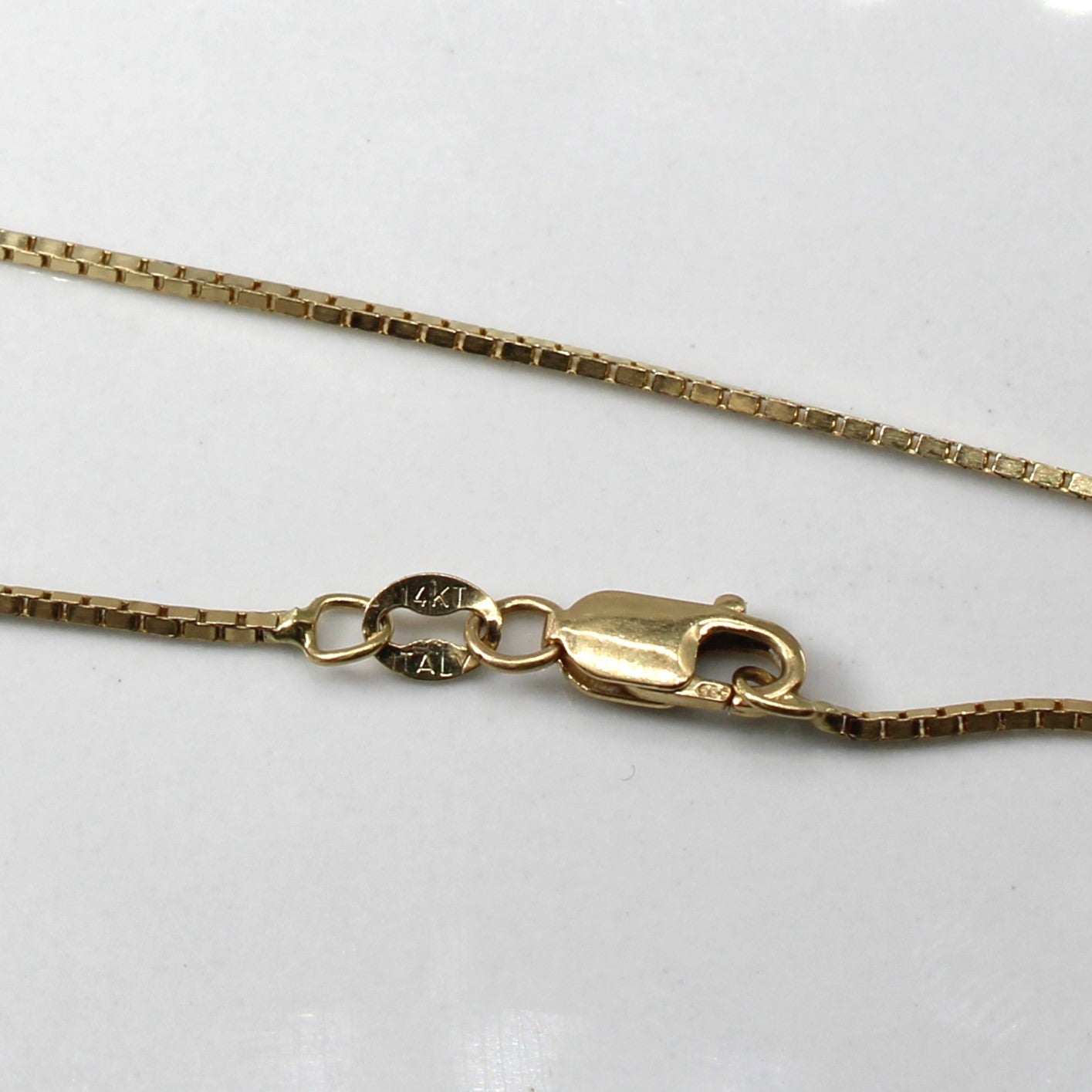 Yellow Gold Box Chain | 17"|